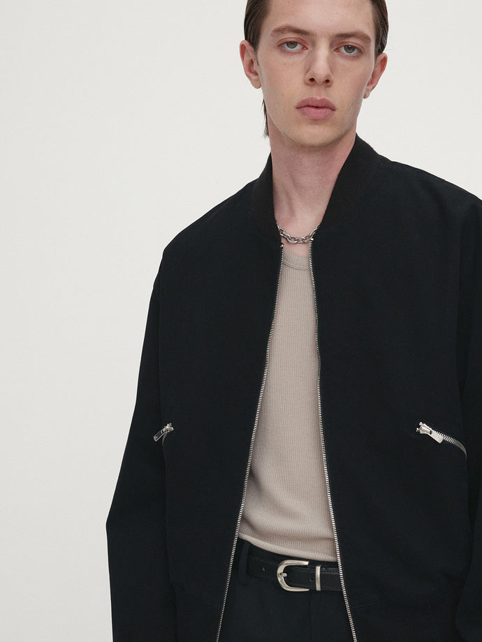 Tonywack - Garment Washed Cotton Bomber (Black) product image 5 | TRAB K-Fashion Australia