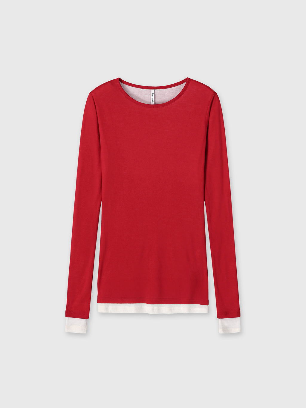 Tonywack - Tencel Layered Long Sleeve (Red/White) product image 7 | TRAB K-Fashion Australia