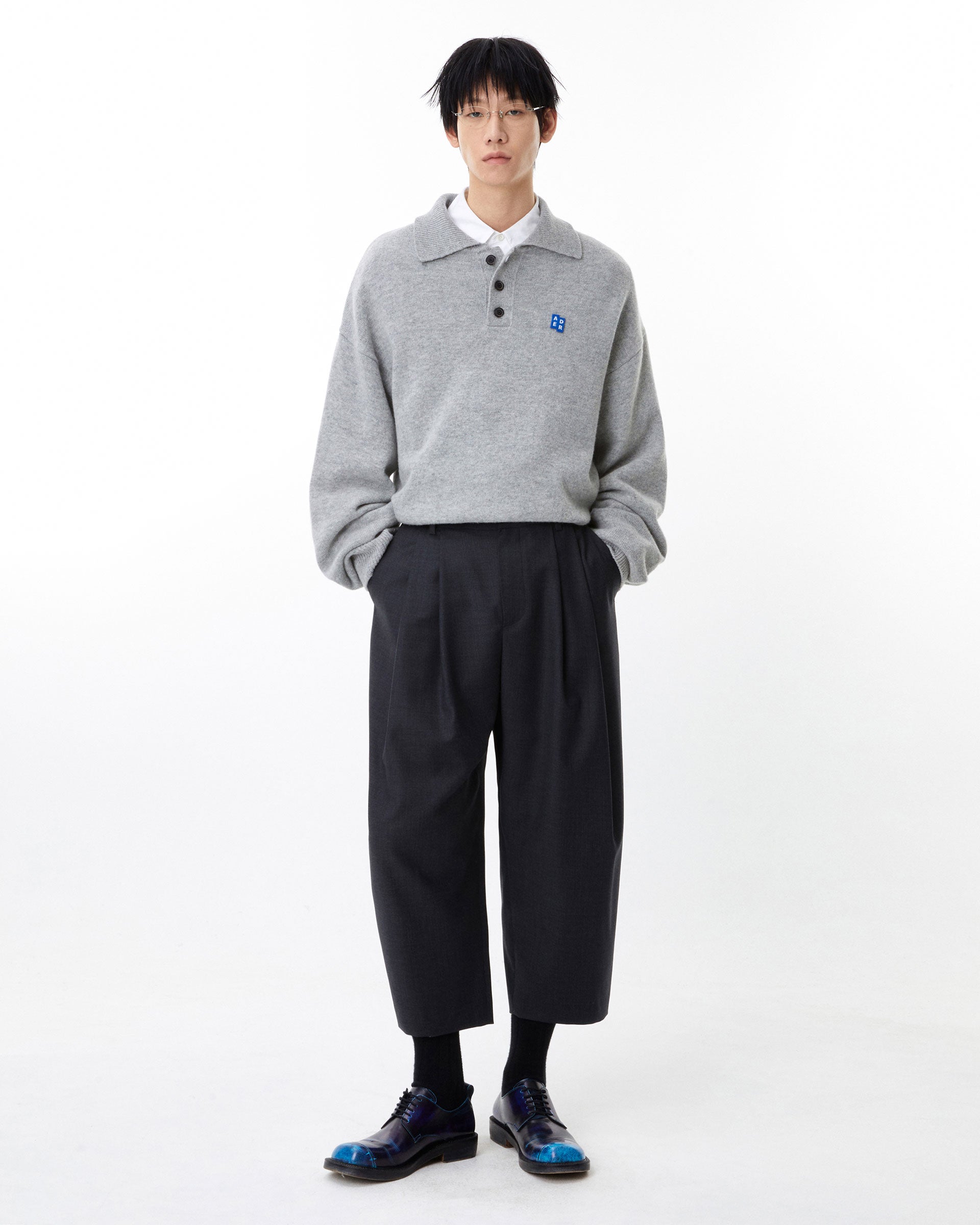 Ader Error - Sig; BL Tag knit 02 (Grey) product image 1 | TRAB K-Fashion Australia