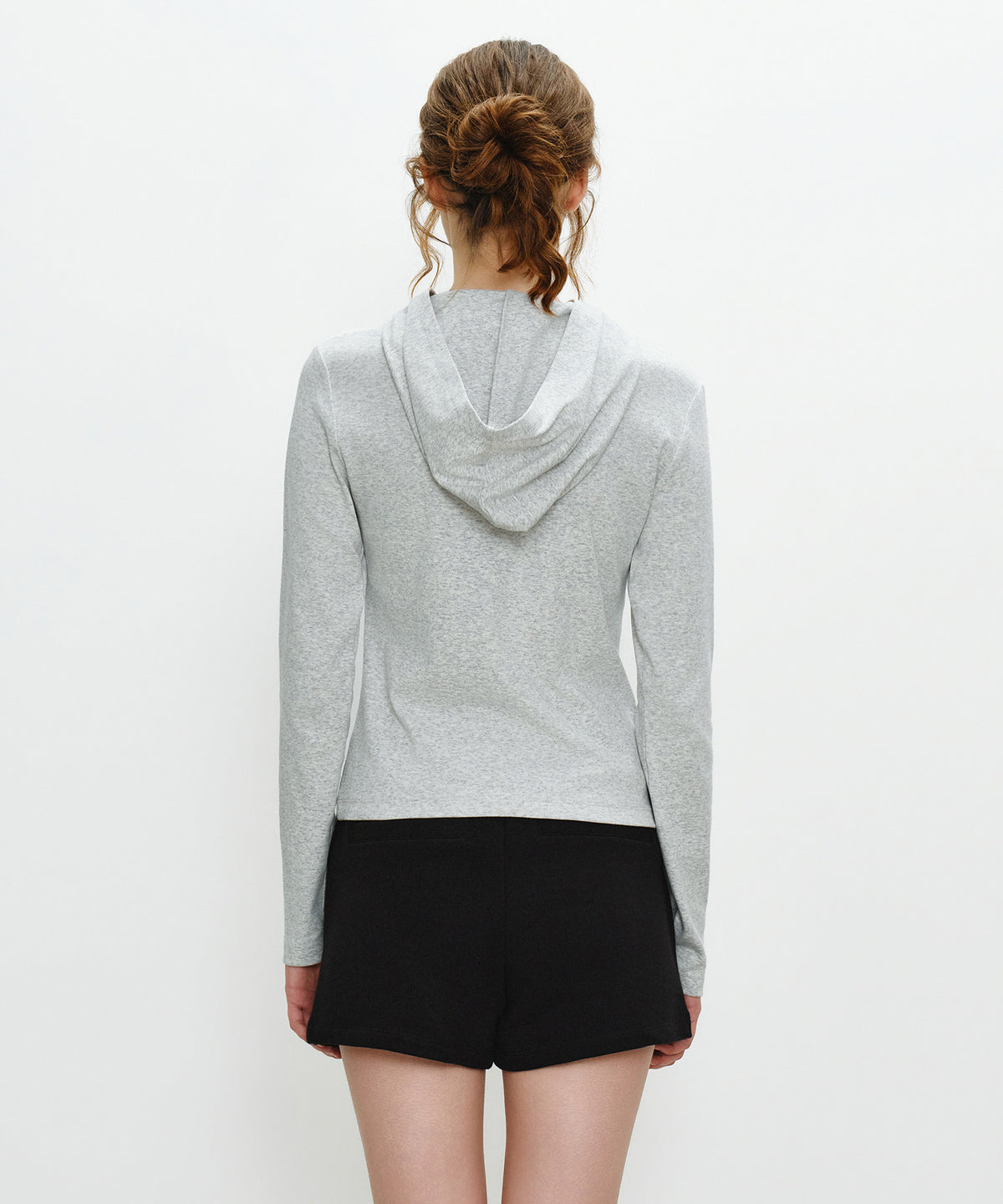 Marithe & Francois Girbaud - Basic Hoodie Long Sleeve (Light Heather Gray) product image 3 | TRAB K-Fashion Australia