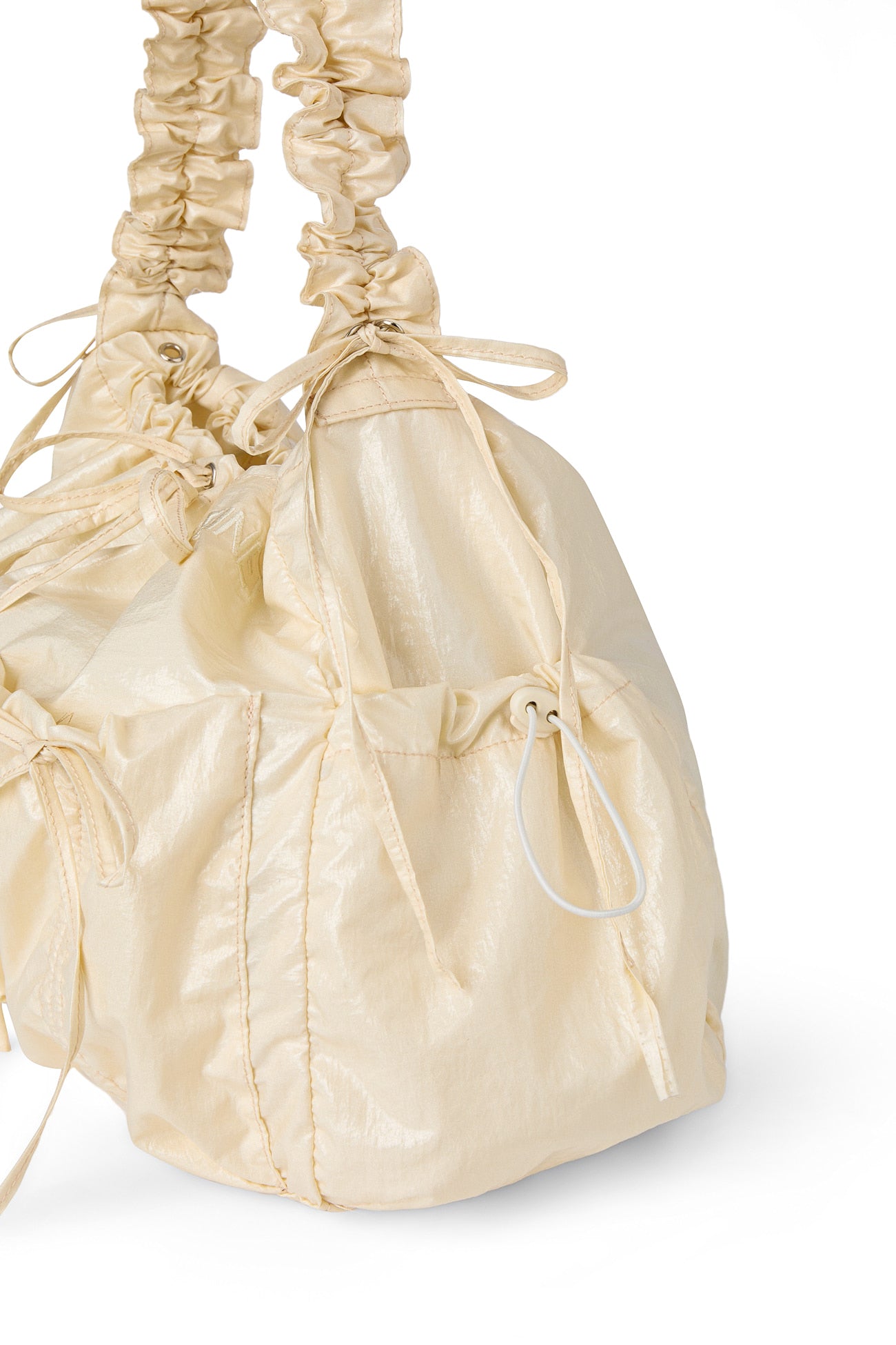 Deinet - Deinet Coating Shirring Bag (Cream) product image 5 | TRAB K-Fashion Australia