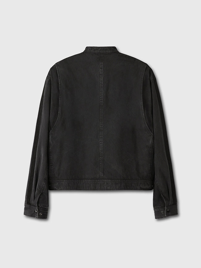 Tonywack - Garment-Dyeing Hard Twist Cotton Café Racer Jacket (Faded Black) product image 9 | TRAB K-Fashion Australia
