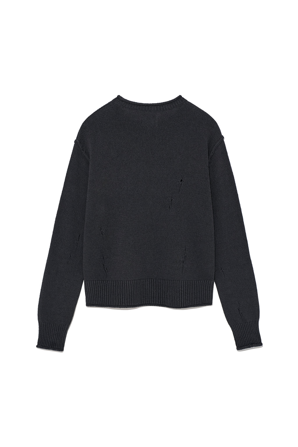 Matin Kim - Crack Logo Vintage Knit Pullover (Charcoal) product image 2 | TRAB K-Fashion Australia