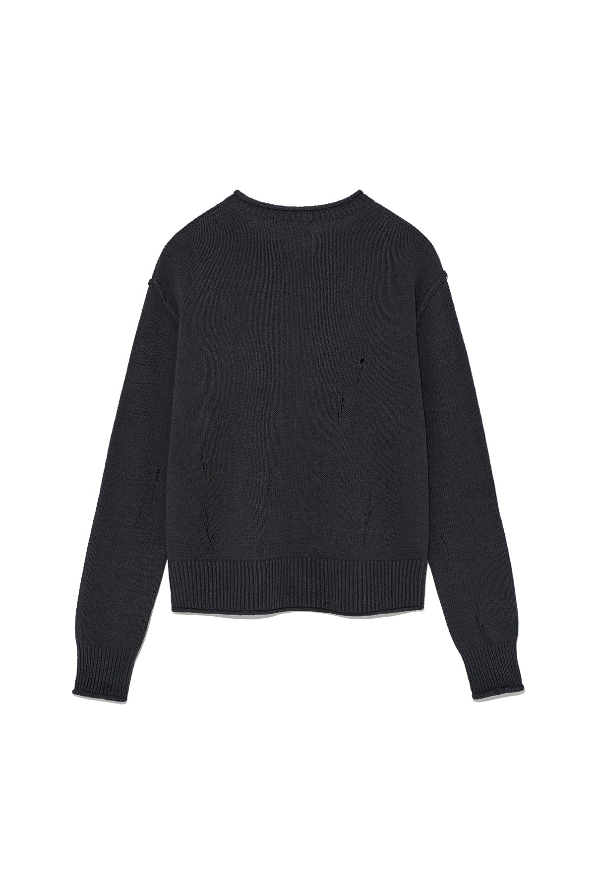 Matin Kim - Crack Logo Vintage Knit Pullover (Charcoal) product image 2 | TRAB K-Fashion Australia