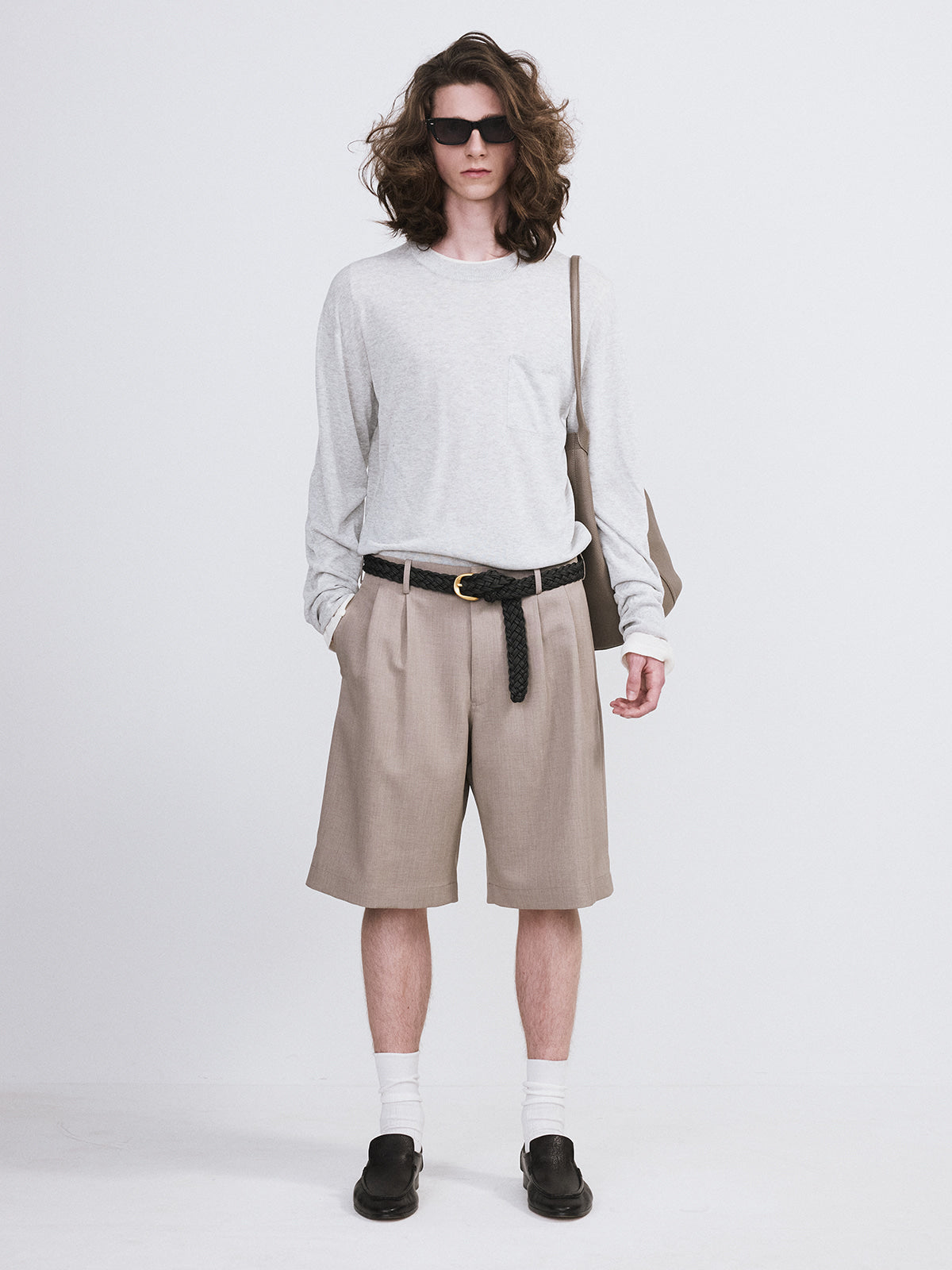 Recto - Loose Fit Knit Top (Light Grey) product image 2 | TRAB K-Fashion Australia