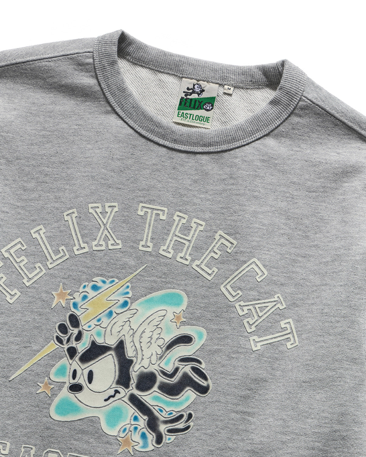 Eastlogue - Flying Lightning Felix Flocking Sweat Shirt (Melange Grey) product image 3 | TRAB K-Fashion Australia