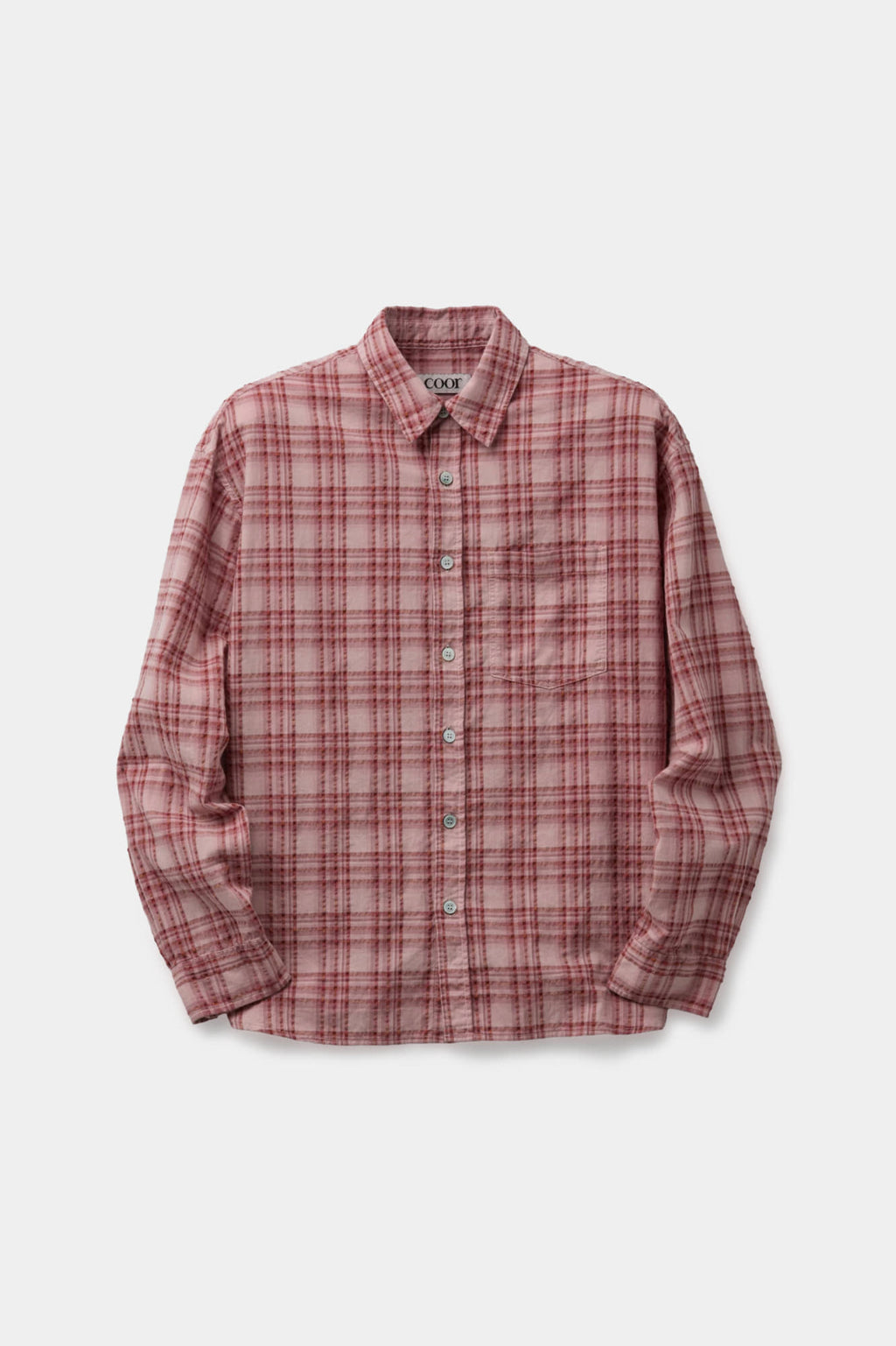 Coor - Garment Dyed Check Shirt (Washed Red) product image 1 | TRAB K-Fashion Australia