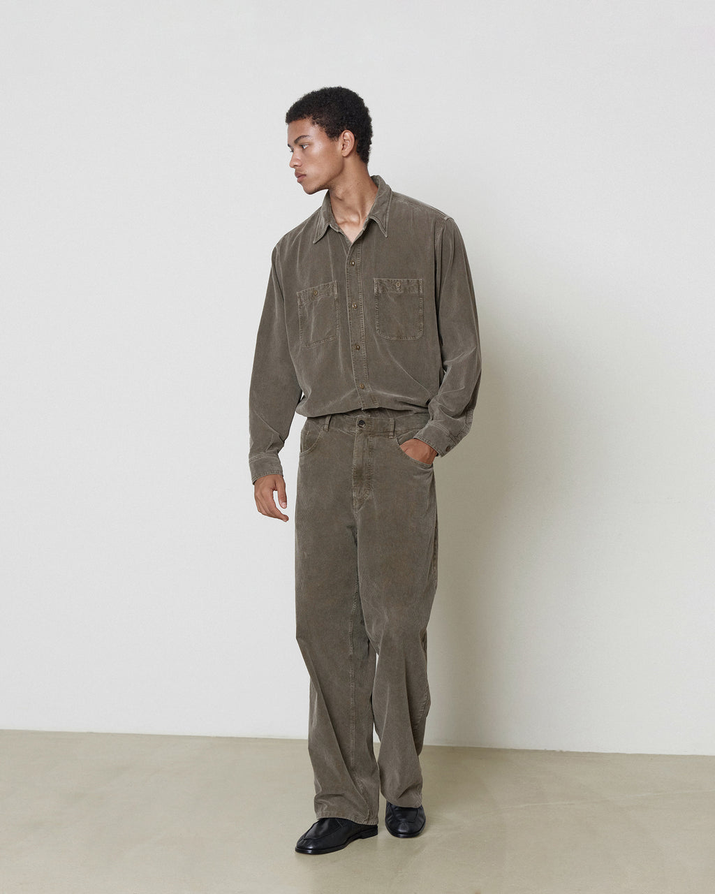 Brownyard - Garment Dyed Corduroy Shirt (Mocha) product image 2 | TRAB K-Fashion Australia