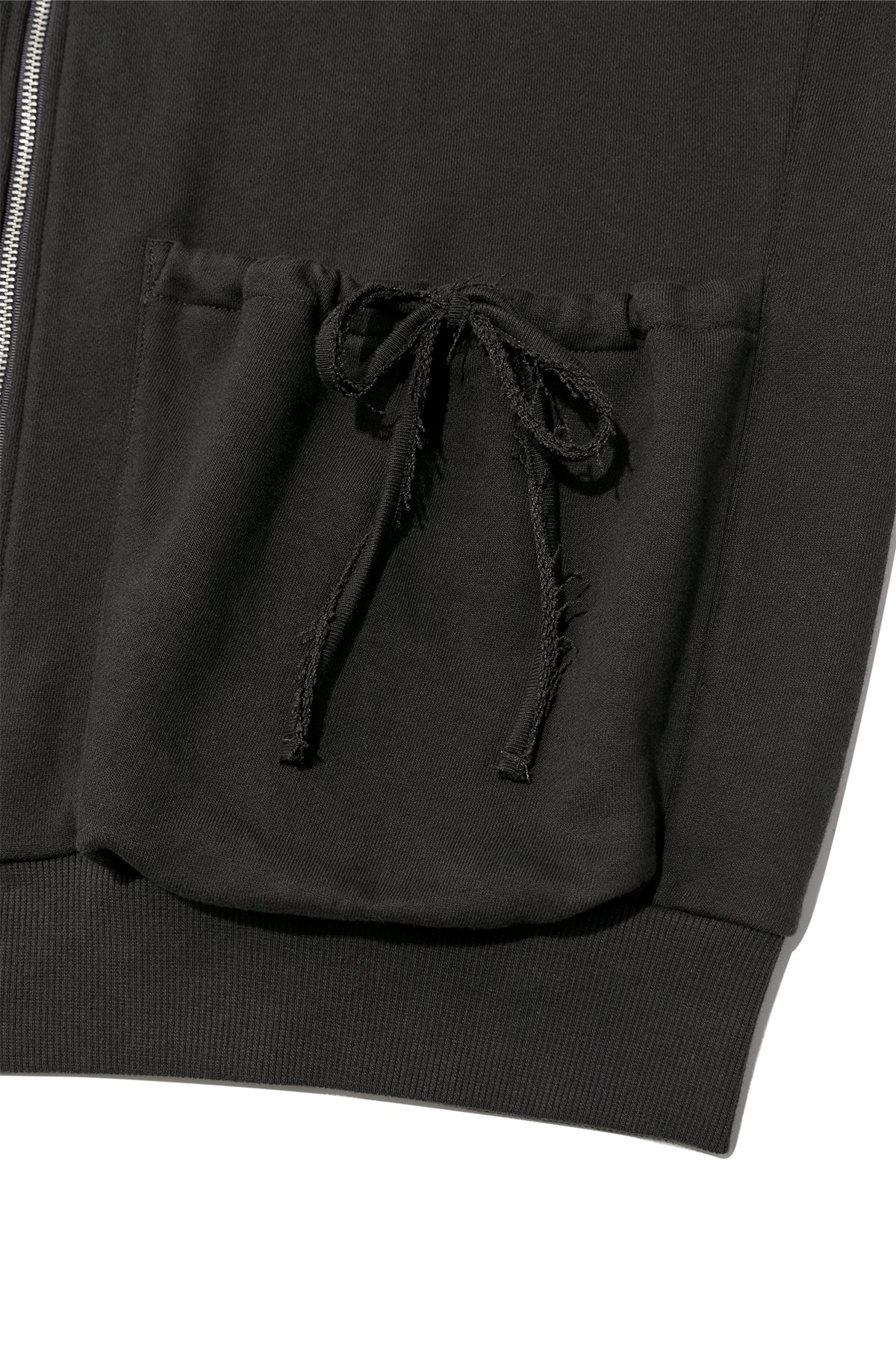 Matin Kim - Volume Pocket Hoody Zip Up (Charcoal) product image 6 | TRAB K-Fashion Australia