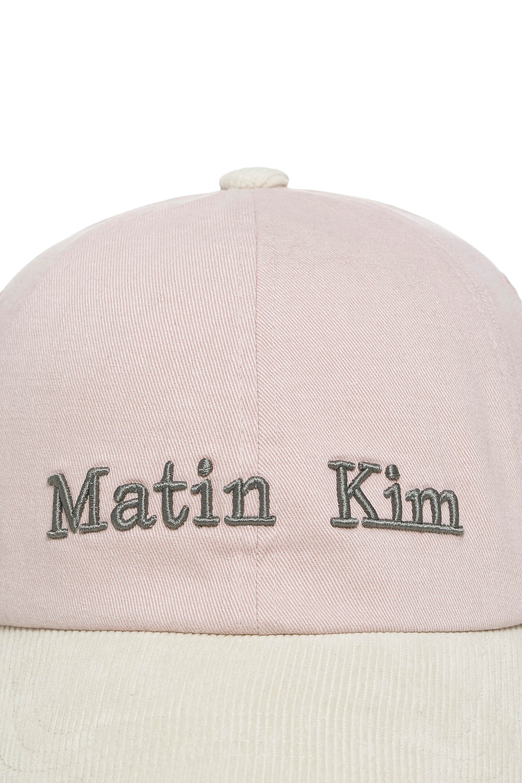 Matin Kim - Matin Classic Logo Corduroy Brim Ball Cap (Pink) product image 4 | TRAB K-Fashion Australia
