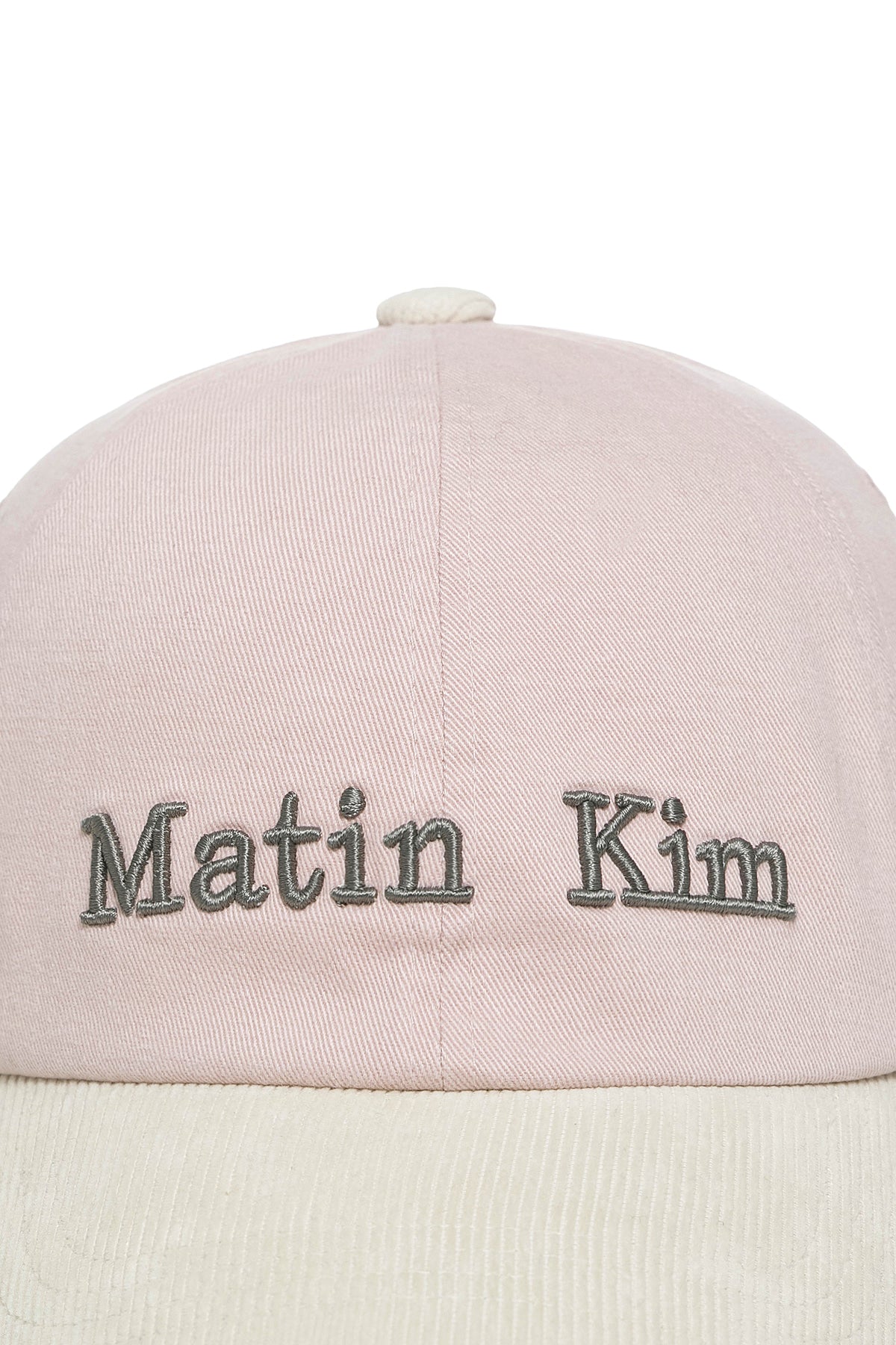 Matin Kim - Matin Classic Logo Corduroy Brim Ball Cap (Pink) product image 4 | TRAB K-Fashion Australia