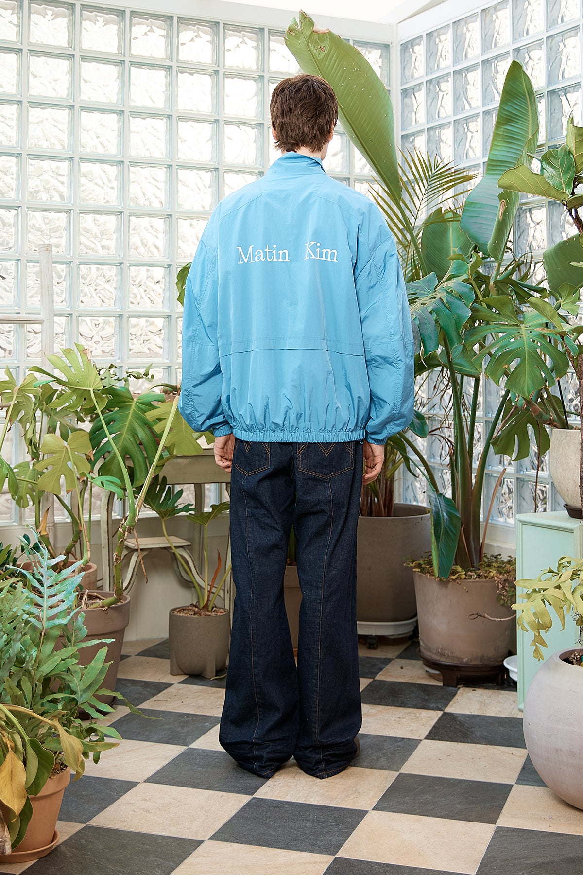 Matin Kim - Oversize Nylon Light Jumper (Light Blue) product image 9 | TRAB K-Fashion Australia