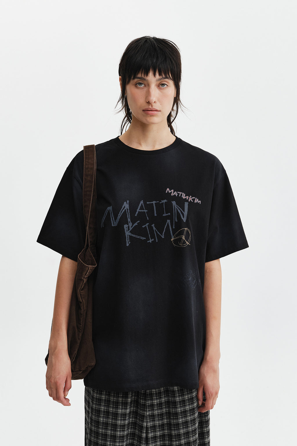 Matin Kim - Vintage Graffiti Logo Top (Black) product image 7 | TRAB K-Fashion Australia