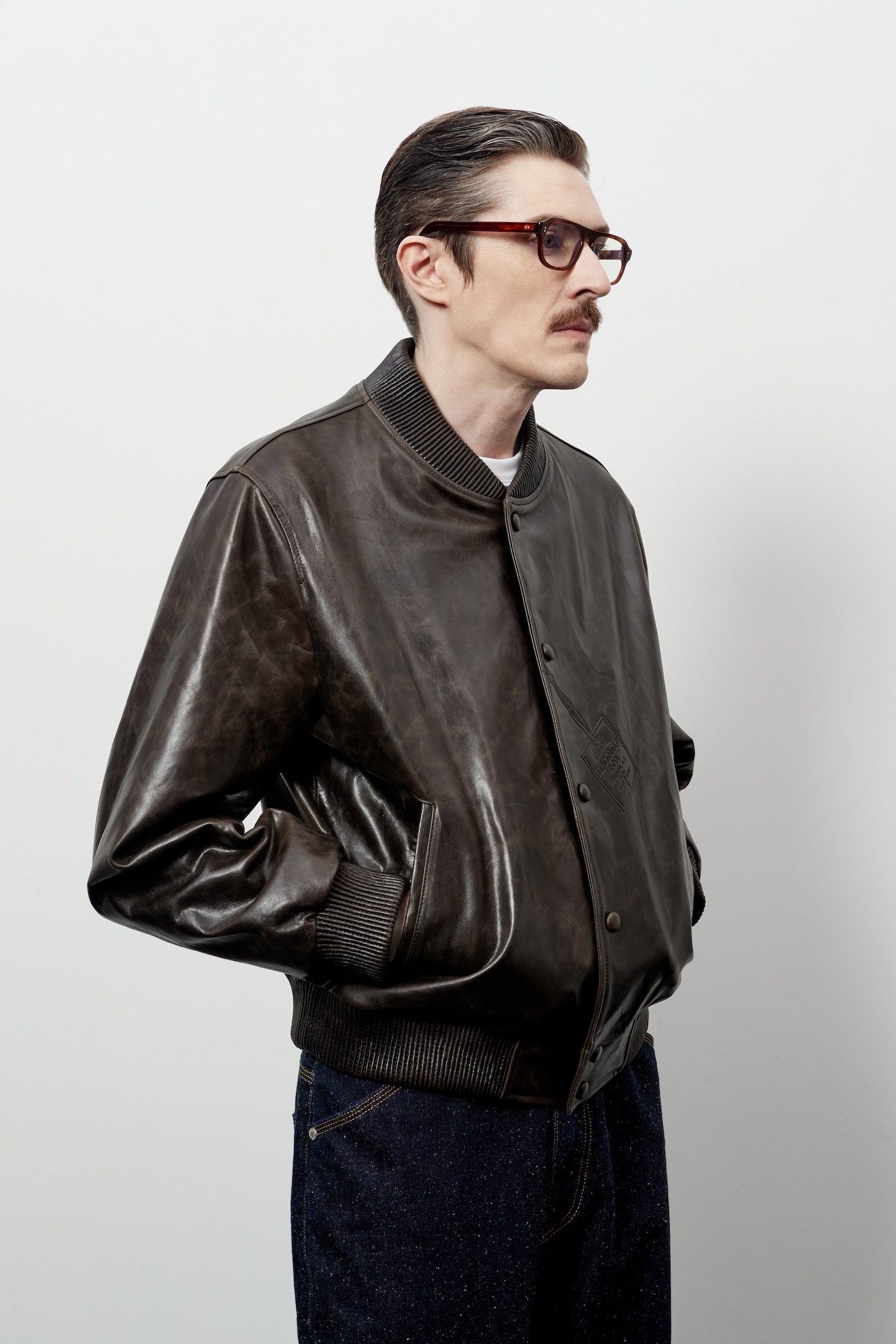 Stu - Stamped Lamb Skin Leather Jacket (Brown) product image 11 | TRAB K-Fashion Australia