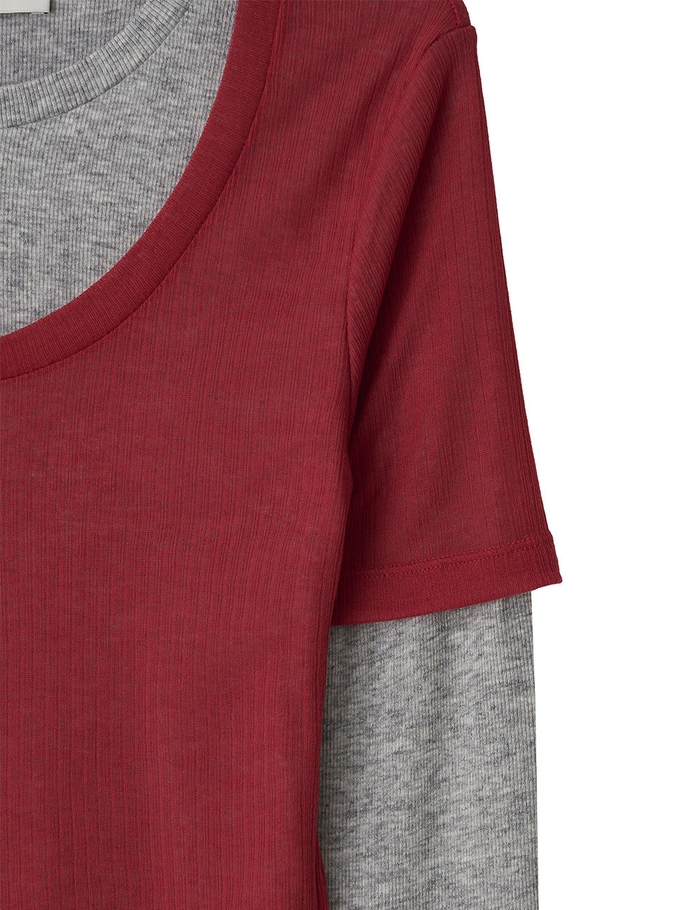 Kijun - Layered Jersey Top (Red) product image 12 | TRAB K-Fashion Australia