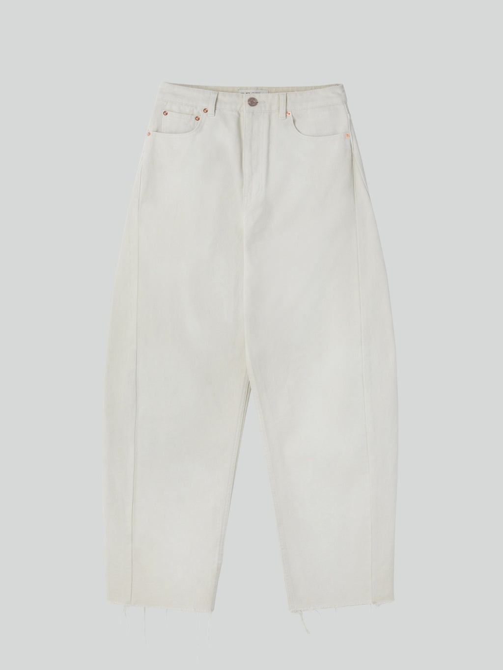 Recto - Painted Detail Curved Denim Pants (Ecru) product image 1 | TRAB K-Fashion Australia