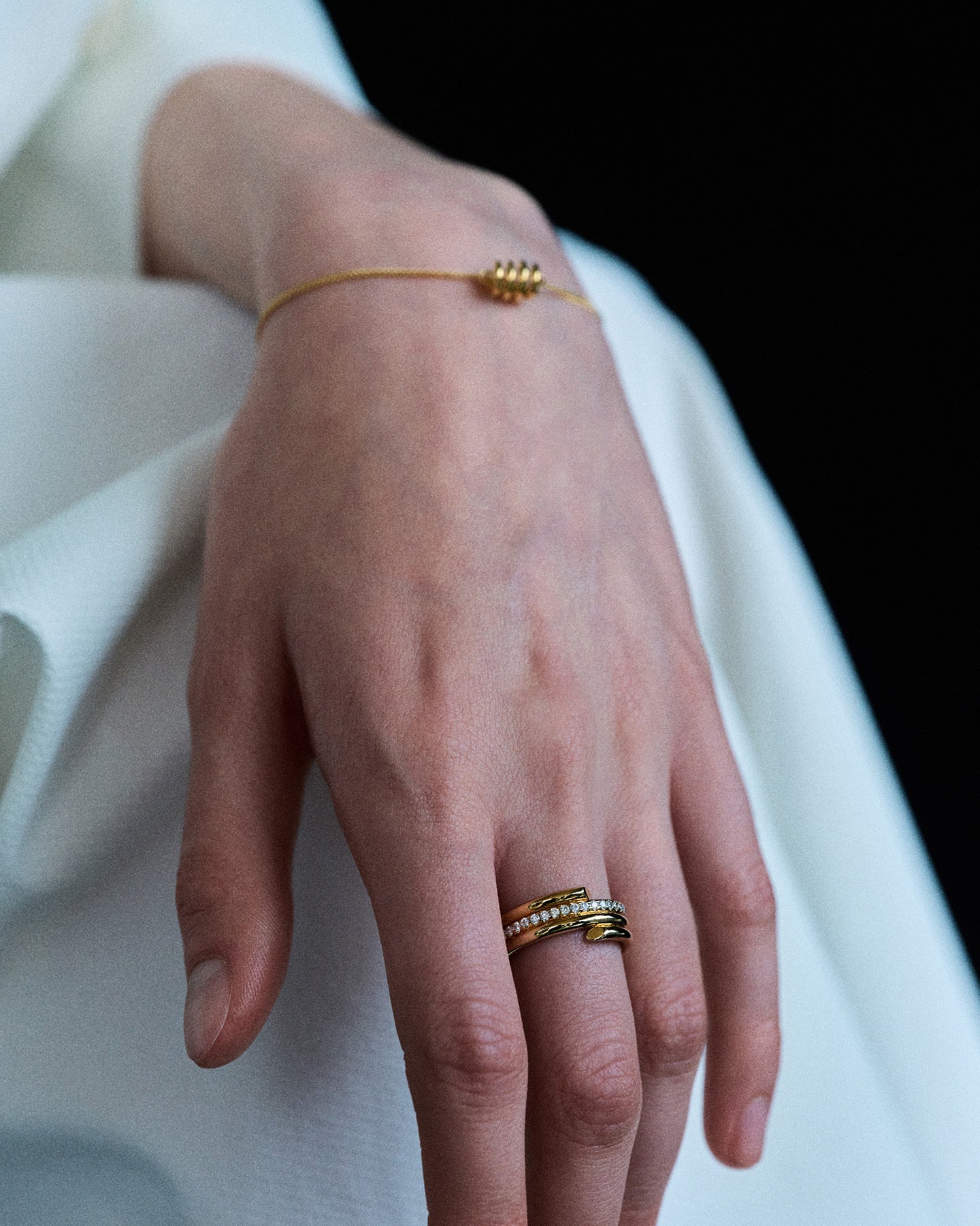 Numbering - Coil Spiral Pave Ring #8407 product image 4 | TRAB K-Fashion Australia