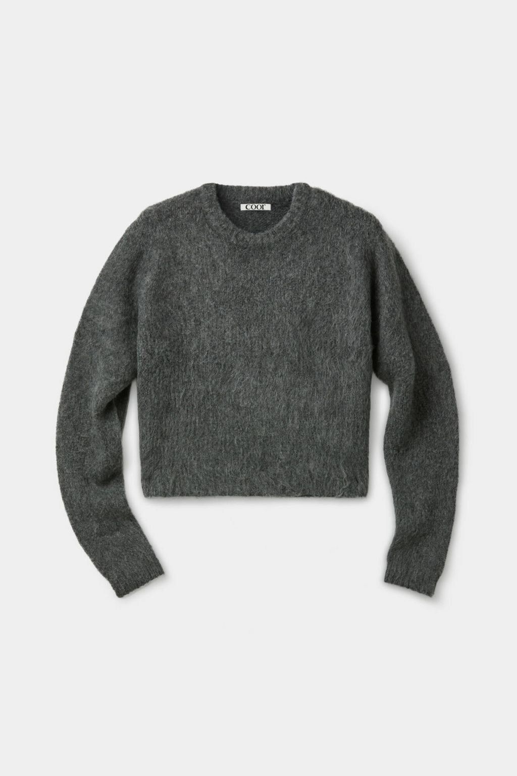 Coor - Brushed Cropped Knit (Melange Charcoal) product image 1 | TRAB K-Fashion Australia