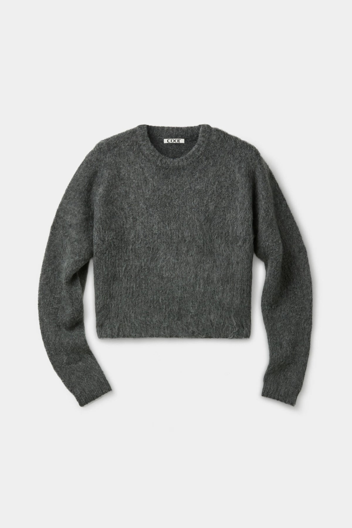 Coor - Brushed Cropped Knit (Melange Charcoal) product image 1 | TRAB K-Fashion Australia