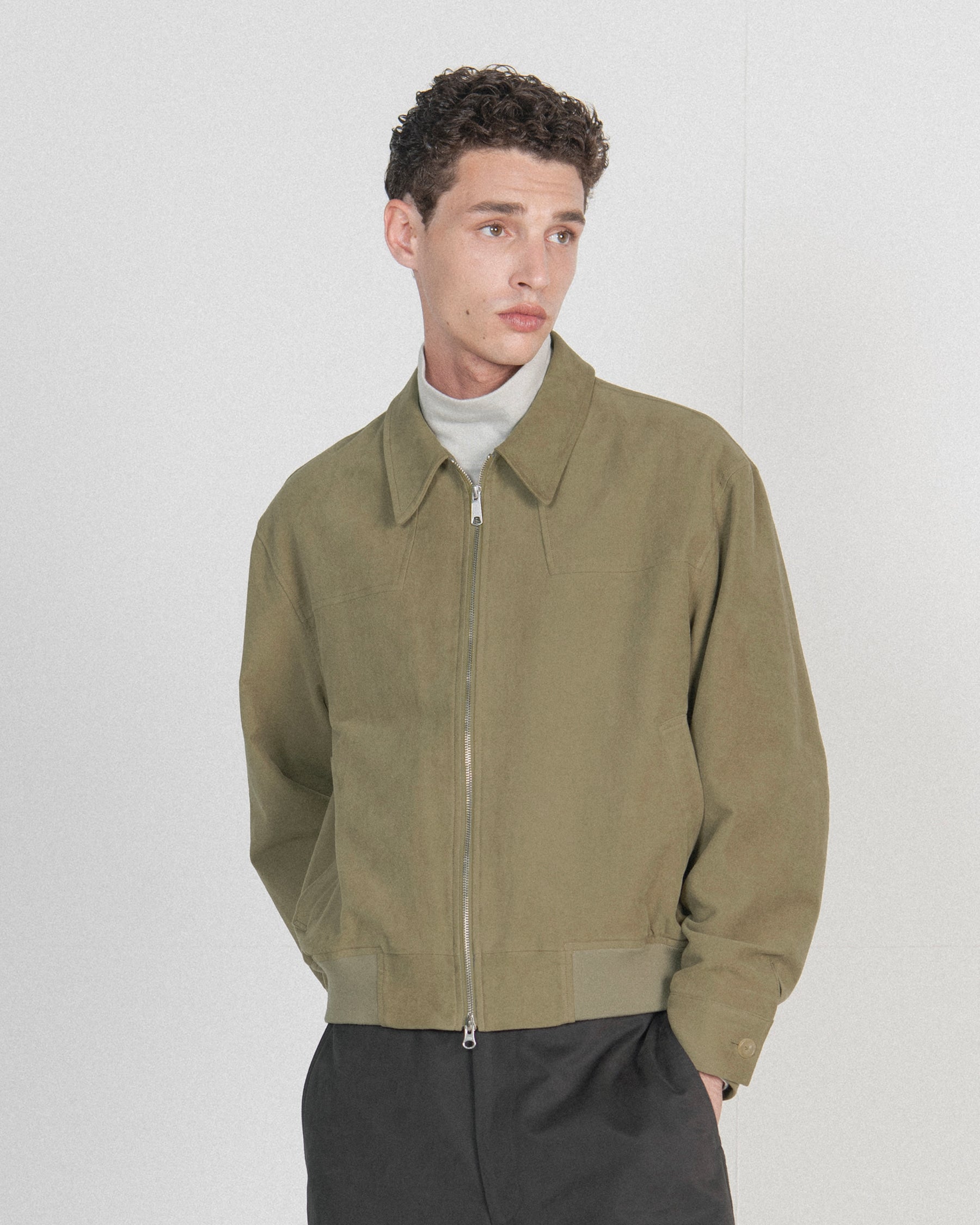 Brownyard - Moleskin Blouson (Khaki) product image 1 | TRAB K-Fashion Australia