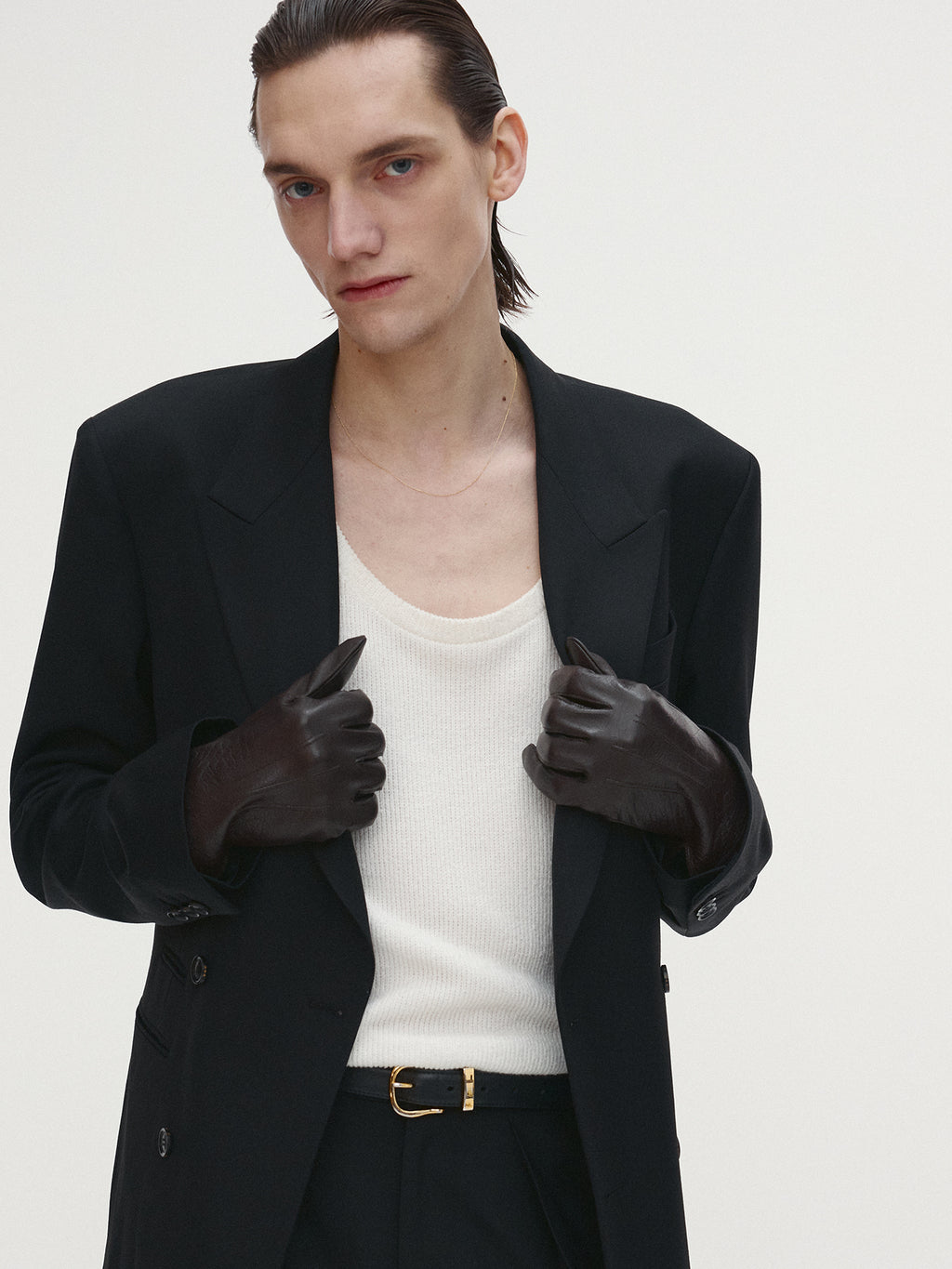 Tonywack - Wool Twill Double-Breasted Tailored Blazer (Black) product image 5 | TRAB K-Fashion Australia
