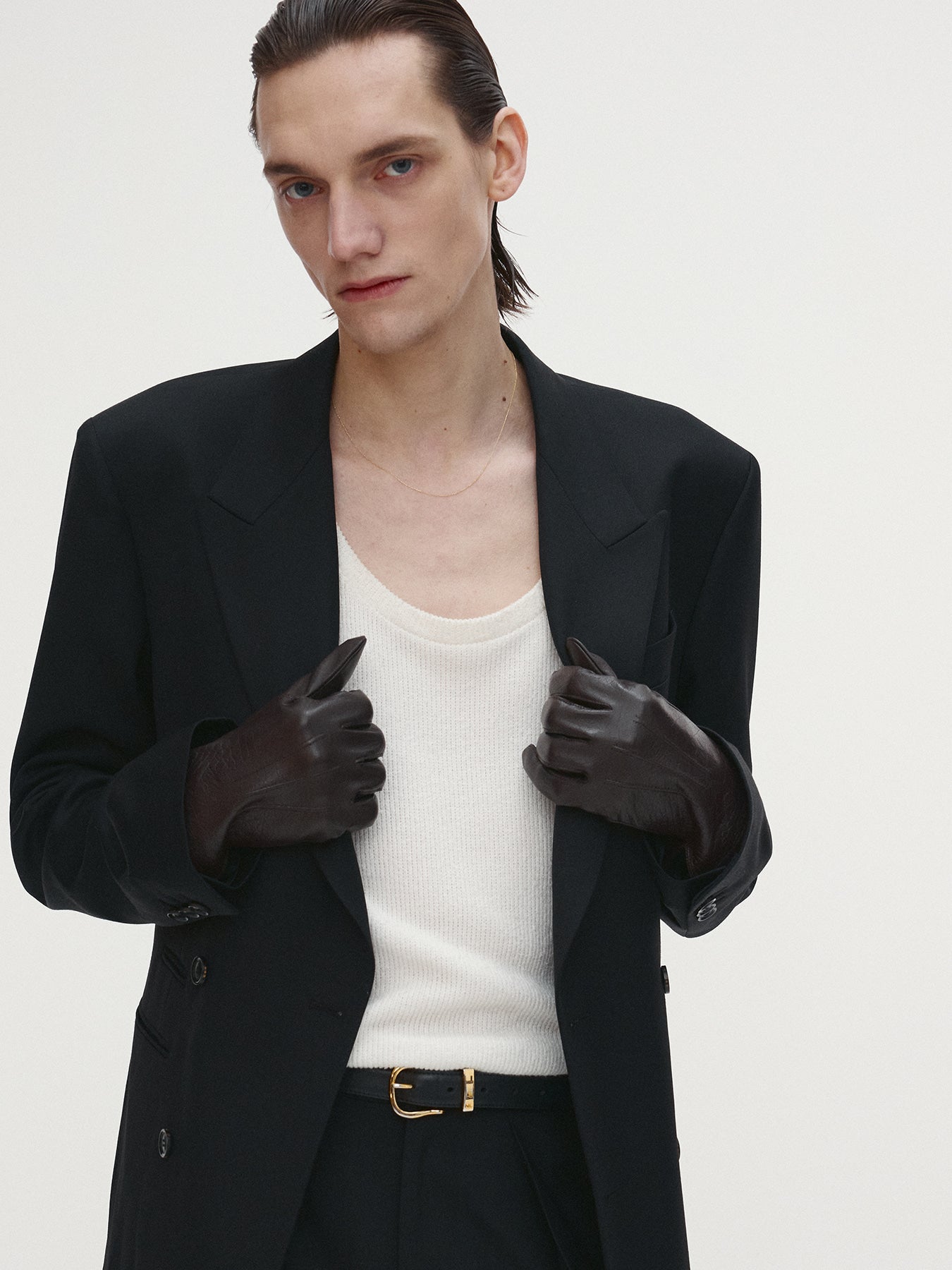 Tonywack - Wool Twill Double-Breasted Tailored Blazer (Black) product image 5 | TRAB K-Fashion Australia