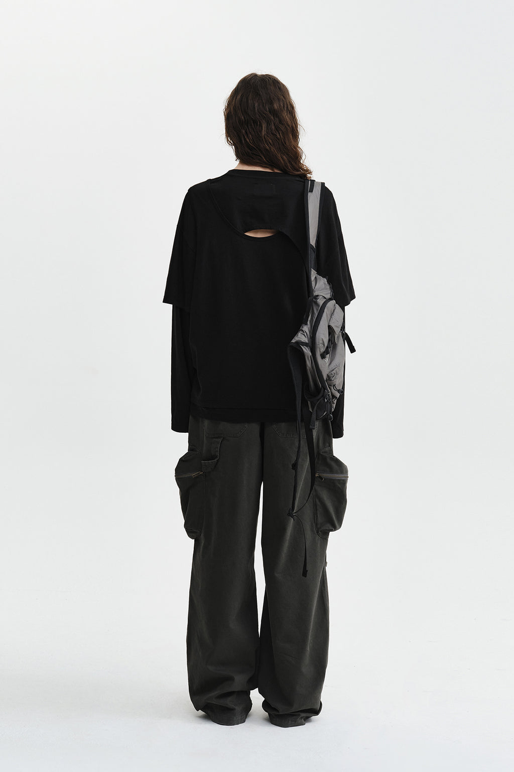 Matin Kim - Cross Back Layered Top (Black) product image 8 | TRAB K-Fashion Australia