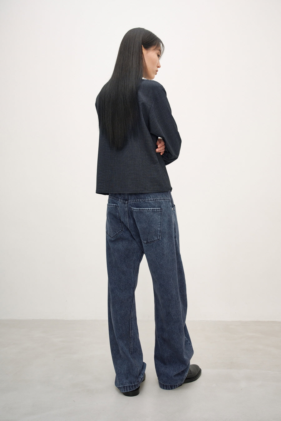 Insilence - Check Shirring Shirt (Black Check) product image 5 | TRAB K-Fashion Australia
