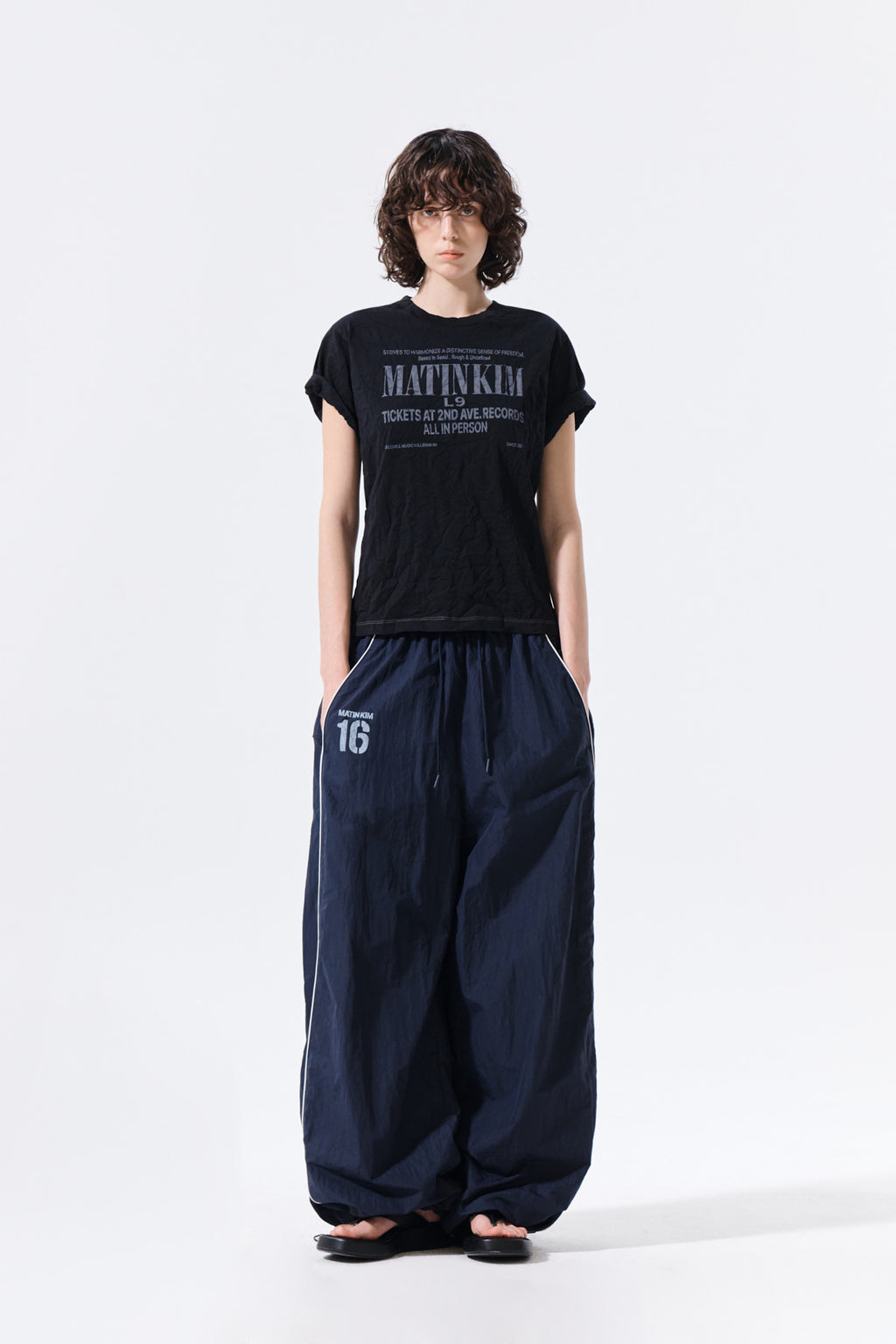 Matin Kim - Matin 16 Logo Track Pants (Navy) product image 8 | TRAB K-Fashion Australia