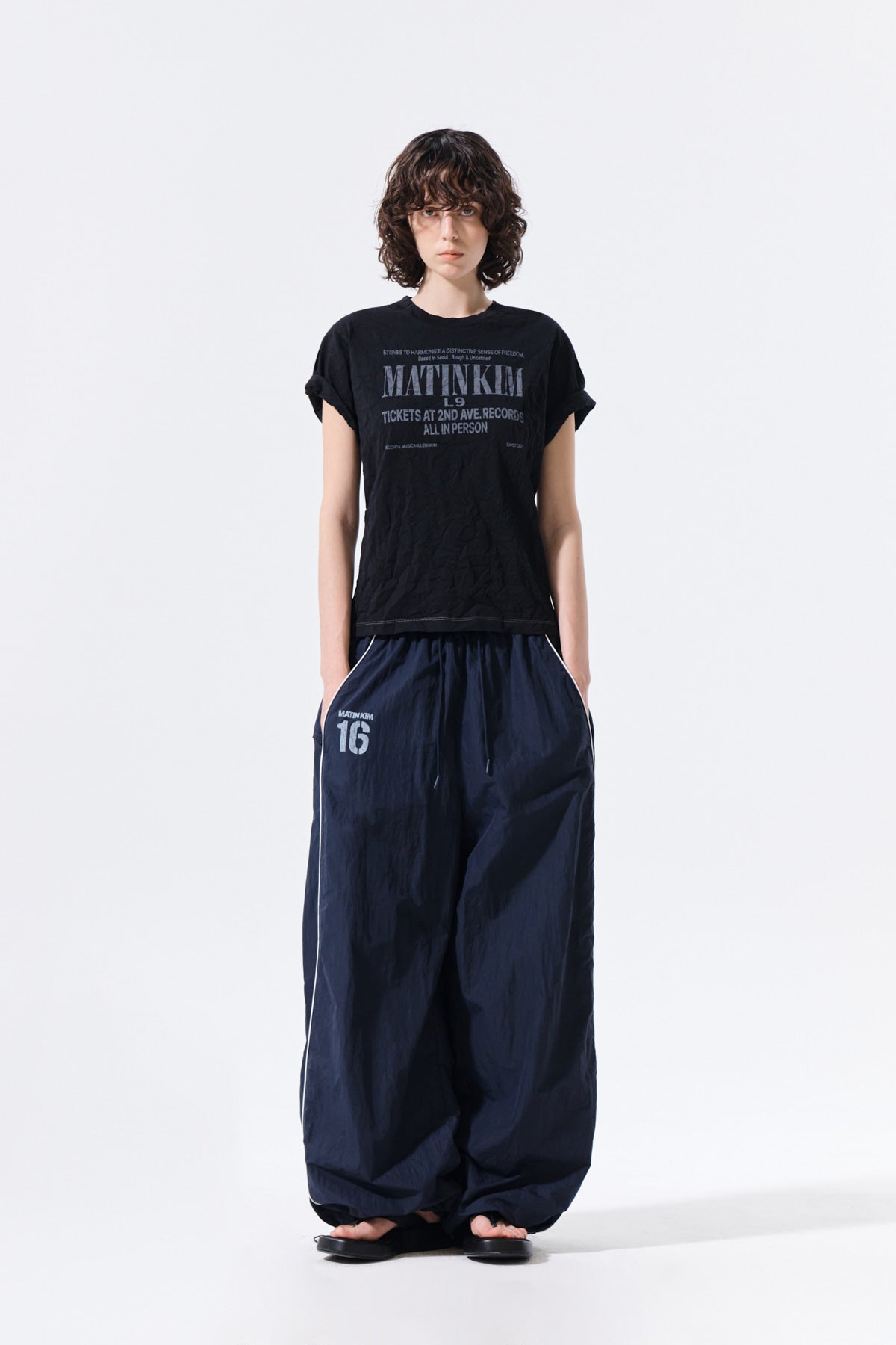 Matin Kim - Matin 16 Logo Track Pants (Navy) product image 8 | TRAB K-Fashion Australia