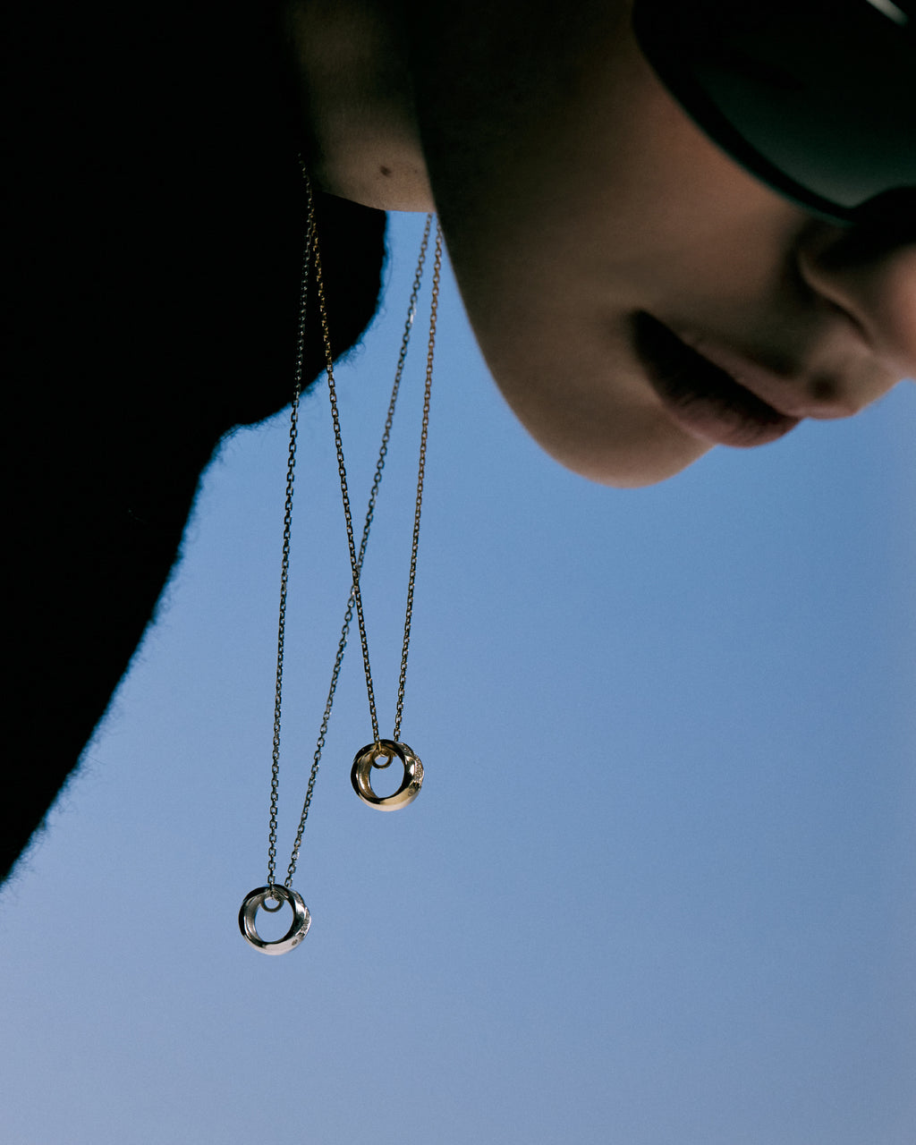 Numbering - Pave Sculpted Wave Cylinder Necklace #3818 product image 2 | TRAB K-Fashion Australia