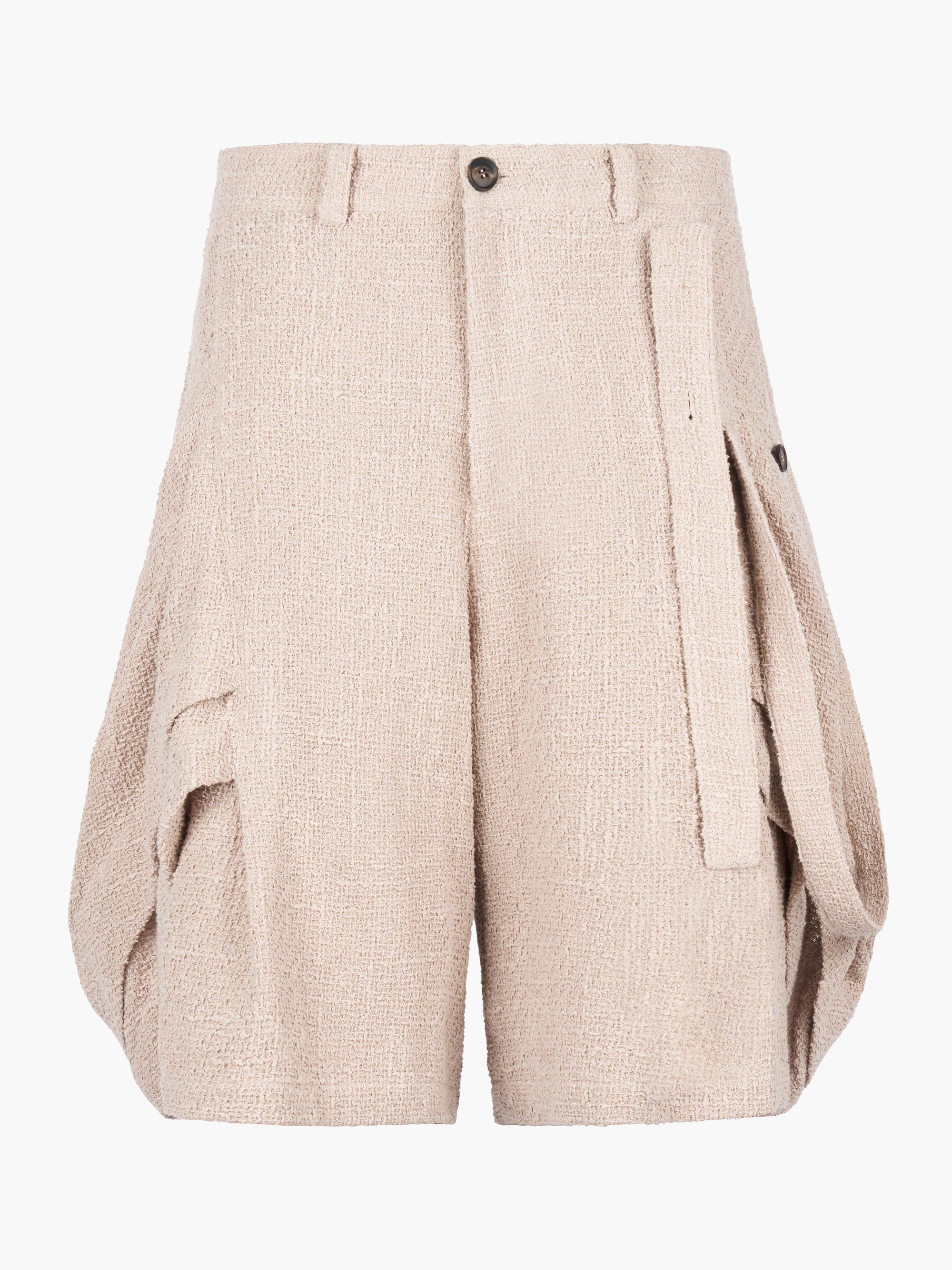 Jiyong Kim - Layered Panel Strap Shorts (Beige) product image 3 | TRAB K-Fashion Australia