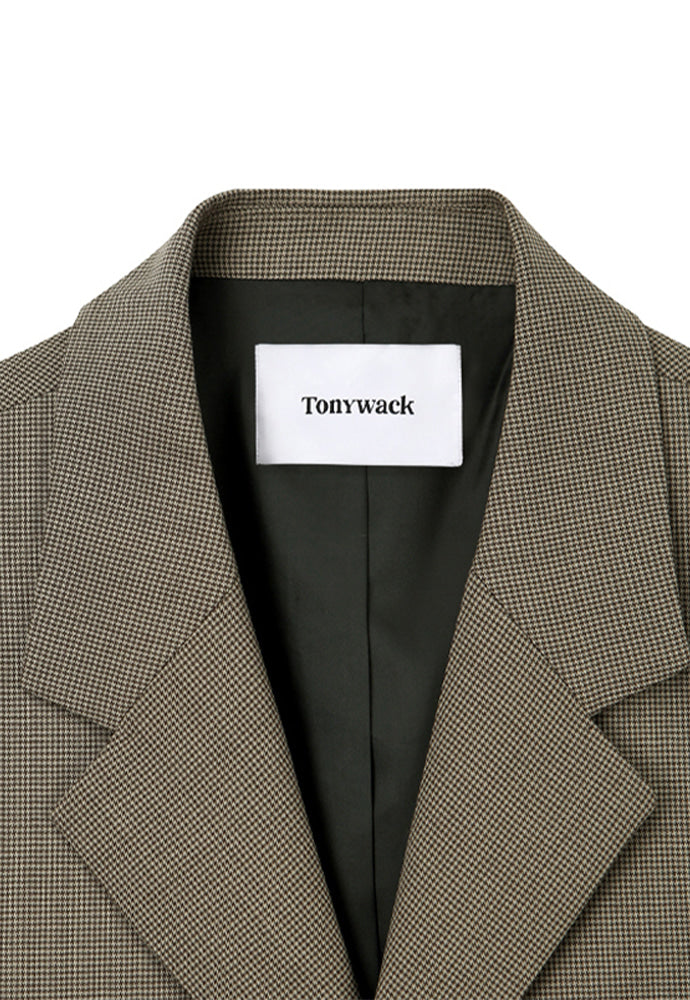 Tonywack - Crudo 3-Button Single Blazer (Brown Check) product image 4 | TRAB K-Fashion Australia