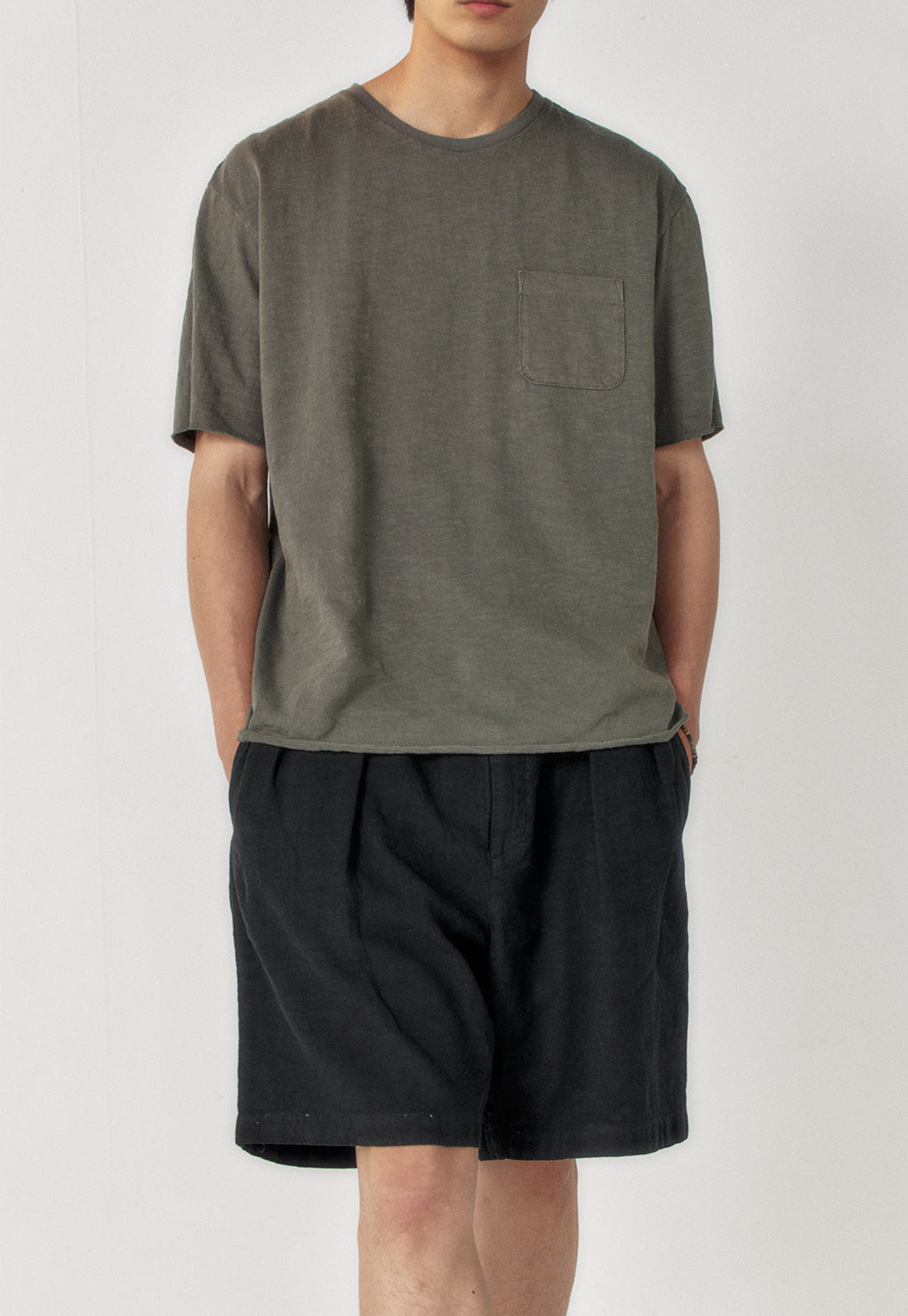Art if acts - Washed Linen Two Tuck Shorts (Black) product image 5 | TRAB K-Fashion Australia