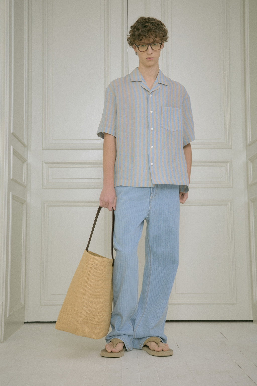 Stu - Embo Stripe Denim Pants Light (Blue) product image 11 | TRAB K-Fashion Australia