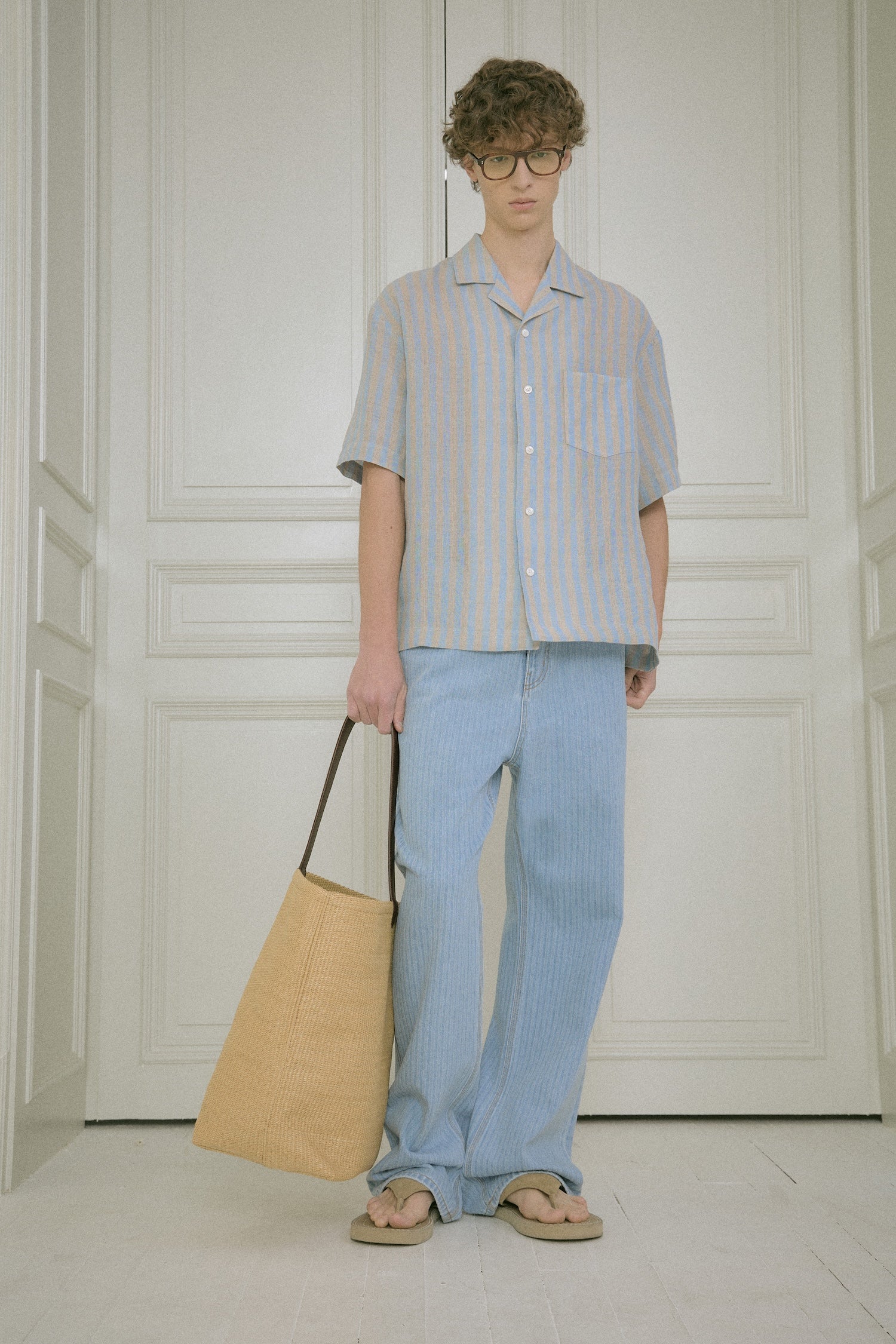 Stu - Embo Stripe Denim Pants Light (Blue) product image 11 | TRAB K-Fashion Australia