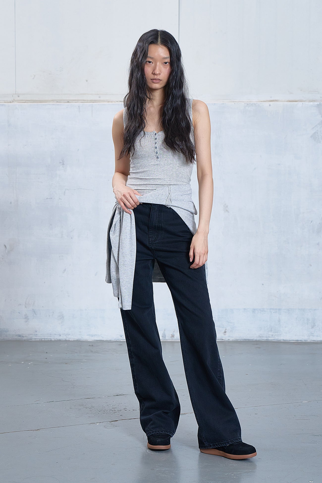 Deinet - Button Point Sleeveless (Melange Grey) product image 4 | TRAB K-Fashion Australia