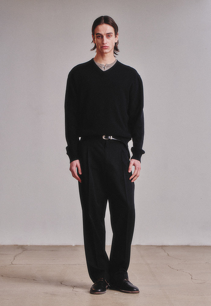 Art if acts - Cashmere V-Neck Knit (Black) product image 3 | TRAB K-Fashion Australia