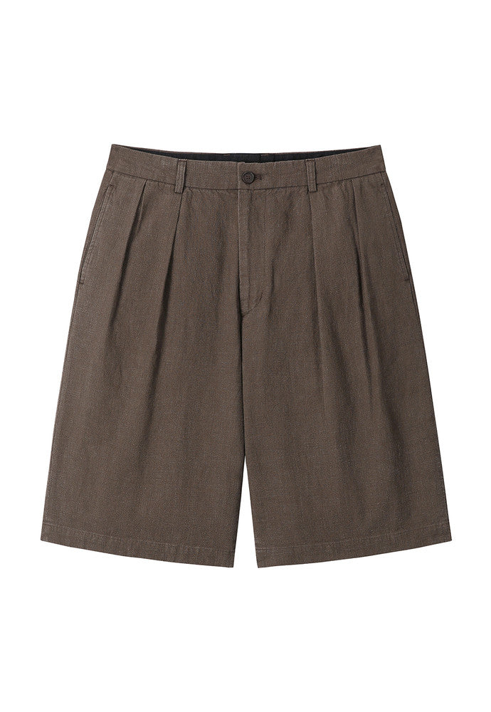 Art if acts - Washed Linen Bermuda Shorts (Wood) product image 6 | TRAB K-Fashion Australia