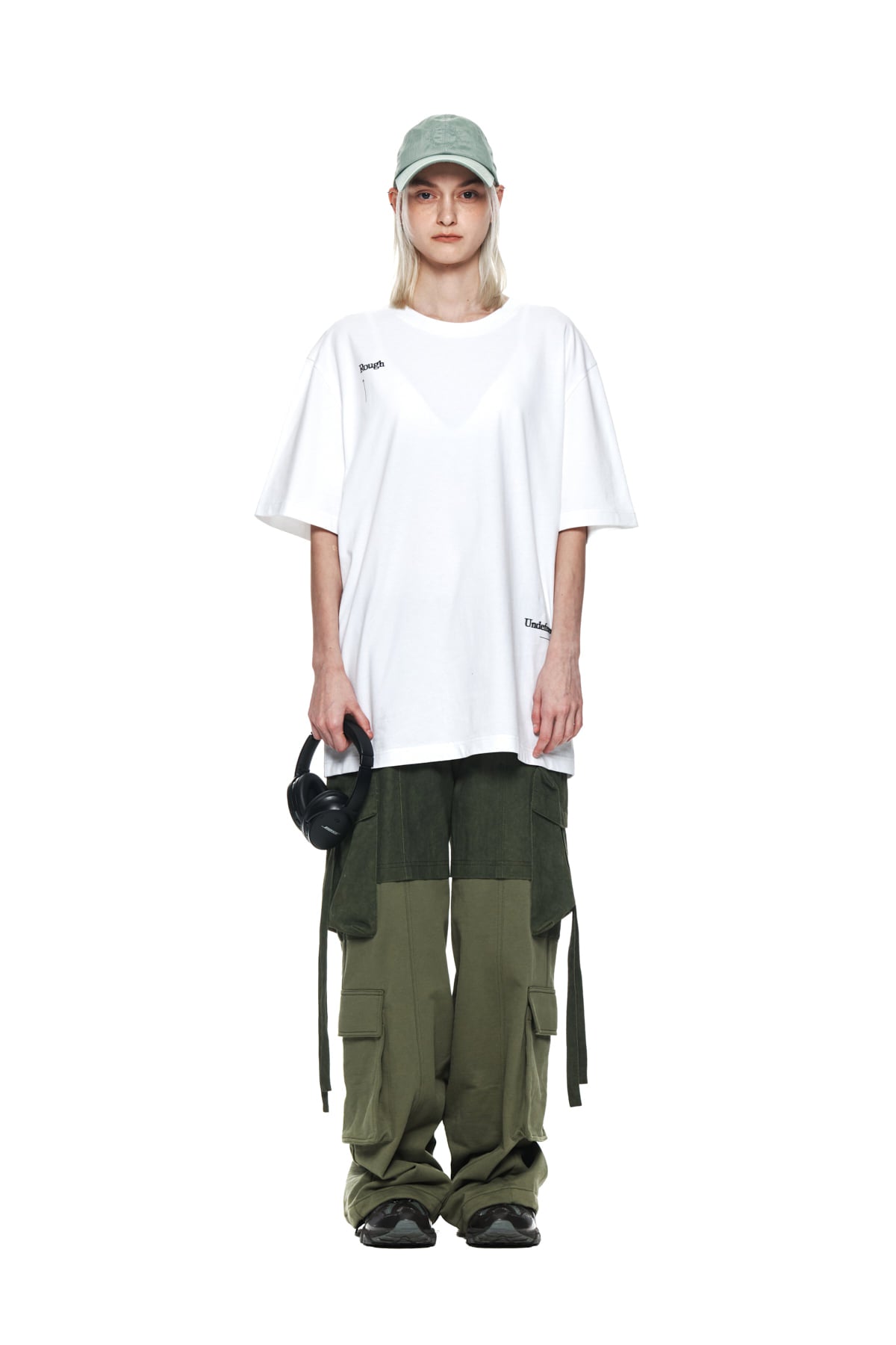 Matin Kim - Jersey Mixed Cargo Pants (Khaki) product image 10 | TRAB K-Fashion Australia