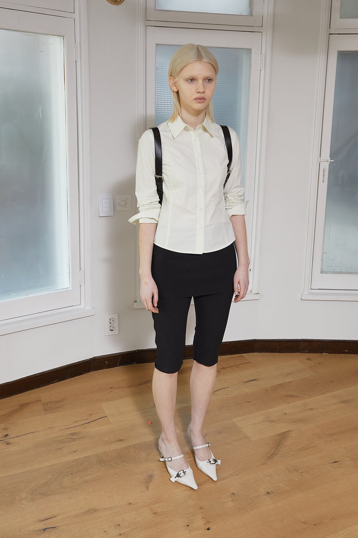 Matin Kim - Back Button Point Shirt (Light Green) product image 14 | TRAB K-Fashion Australia