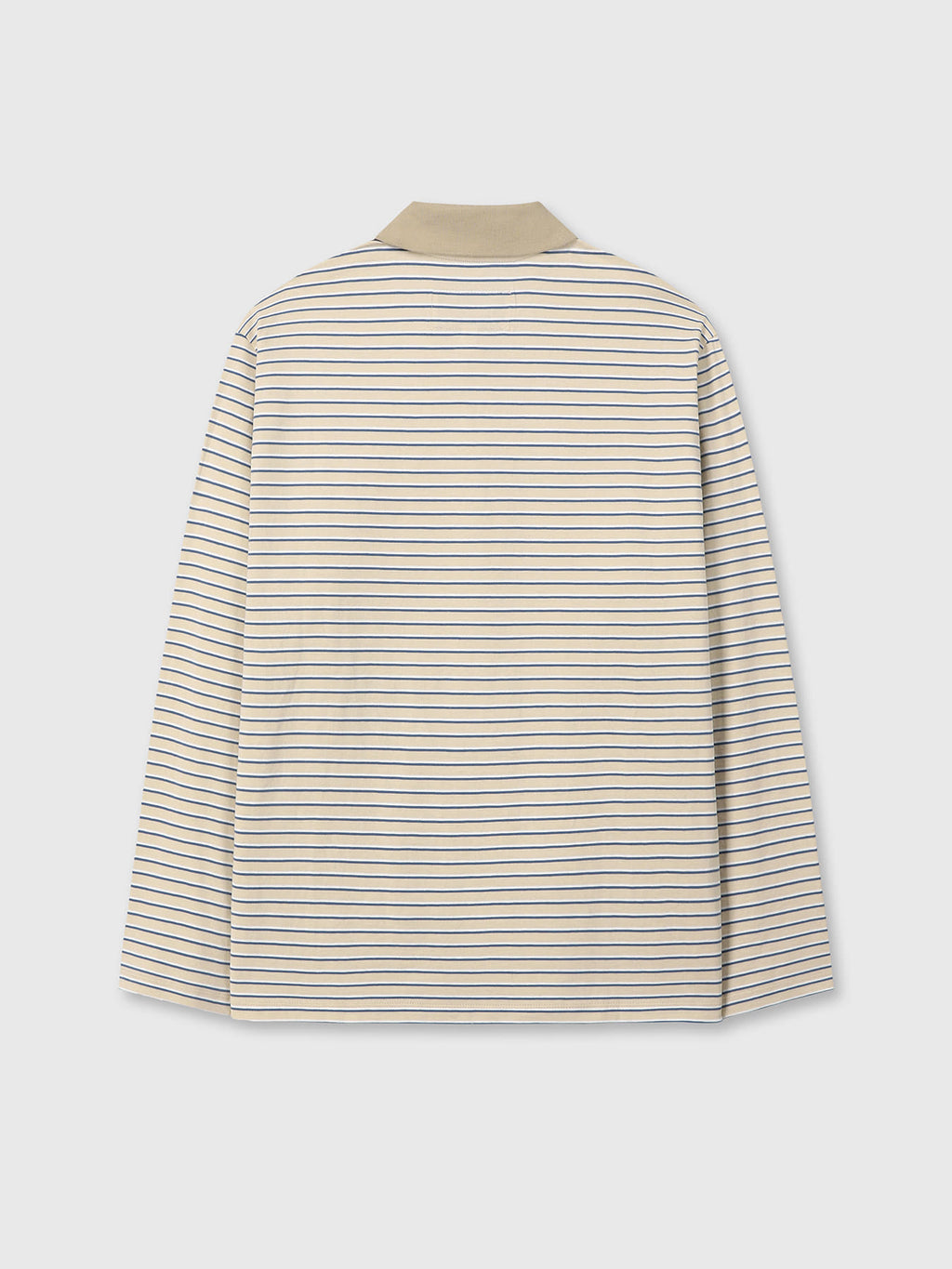 Tonywack - Striped Cotton Polo T-Shirt (Beige Multi Stripe) product image 8 | TRAB K-Fashion Australia