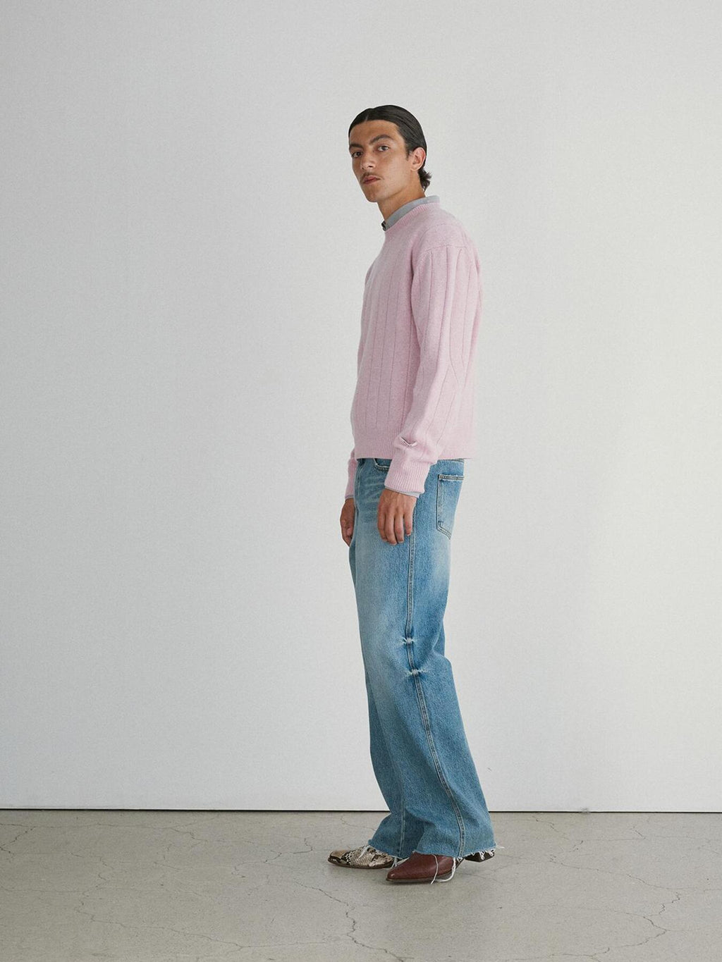 Recto - Theo Washed Denim Pants (Dusty Blue) product image 3 | TRAB K-Fashion Australia