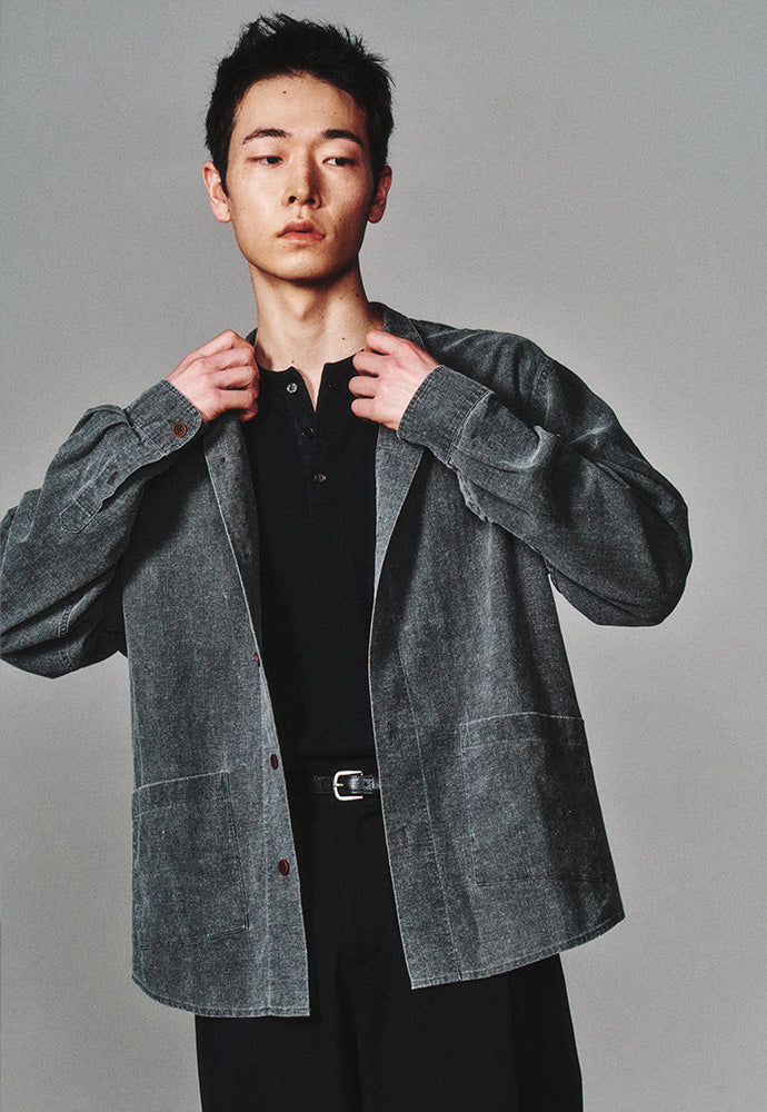 Art if acts - Linen Oriental Jacket (Faded Charcoal) product image 4 | TRAB K-Fashion Australia