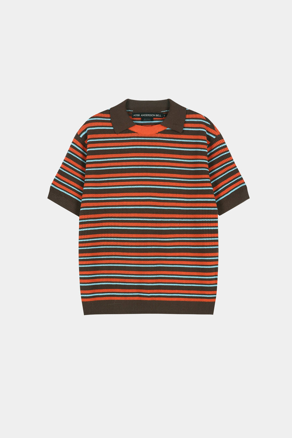 Andersson Bell - Stripe Layered Polo Sweater (Brown/Orange) product image 10 | TRAB K-Fashion Australia