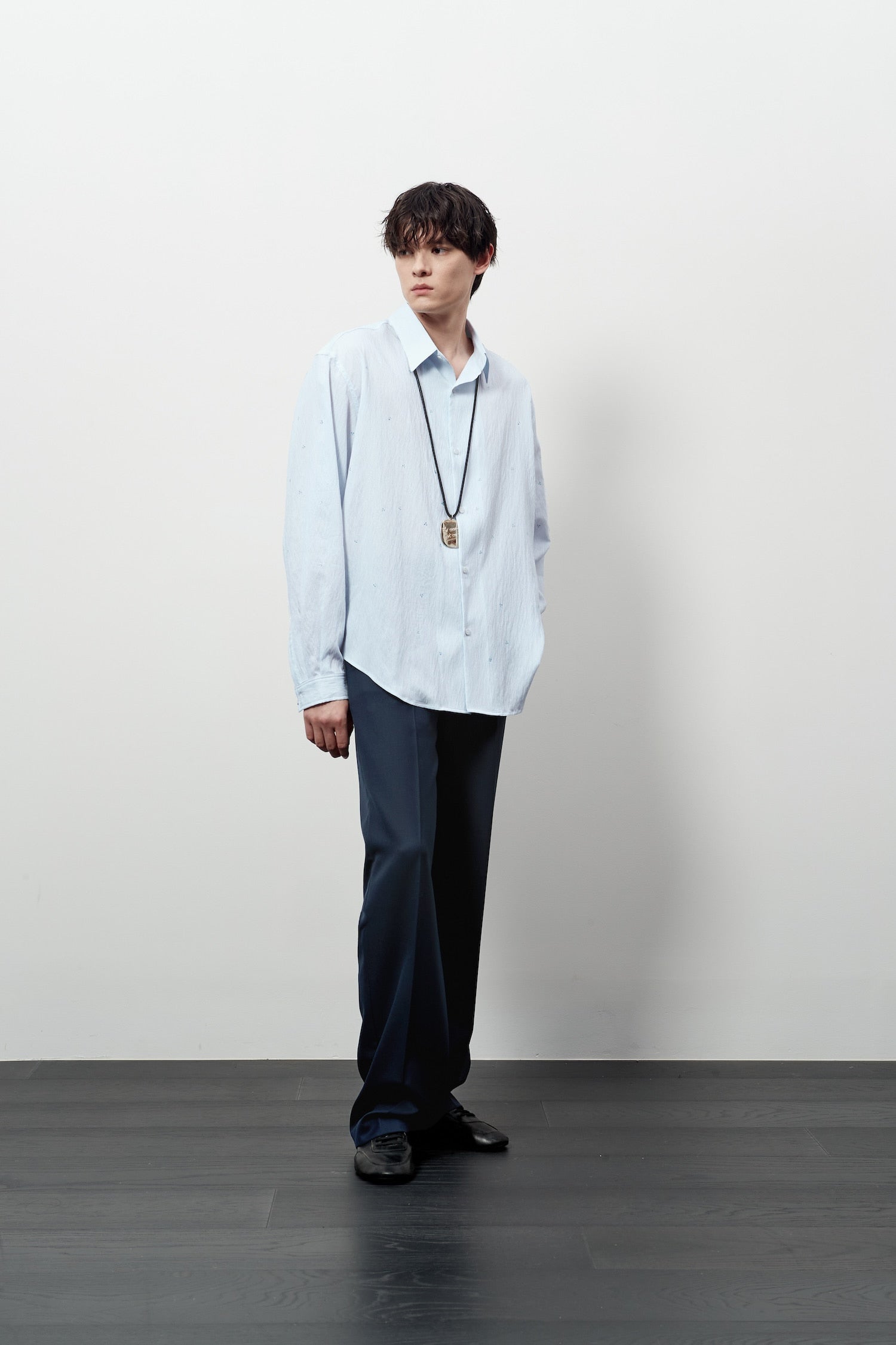 Stu - Crystal Stripe Shirt (Blue) product image 8 | TRAB K-Fashion Australia