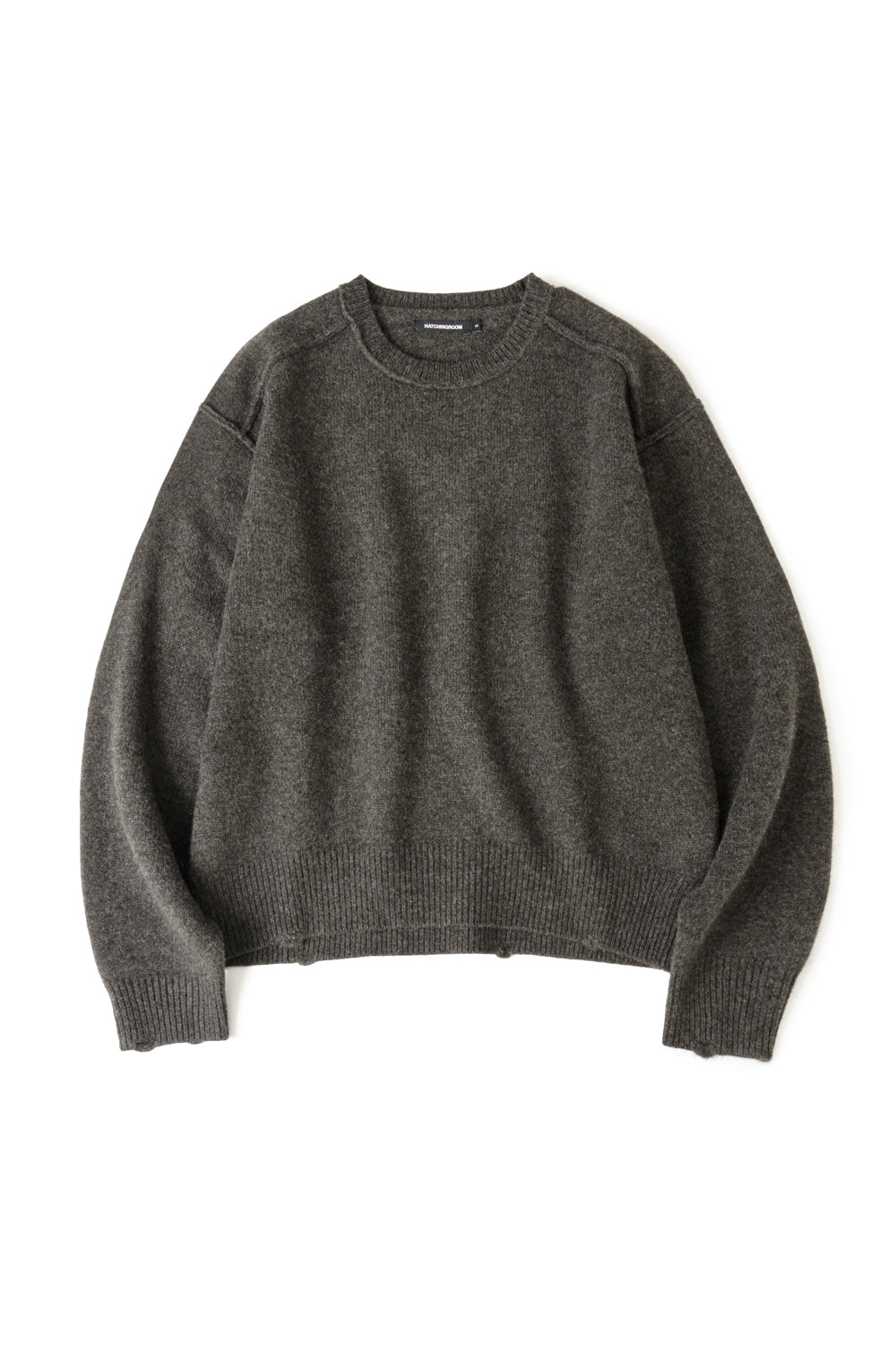 Hatchingroom - Reverse Damage Sweater (Charcoal) product image 1 | TRAB K-Fashion Australia
