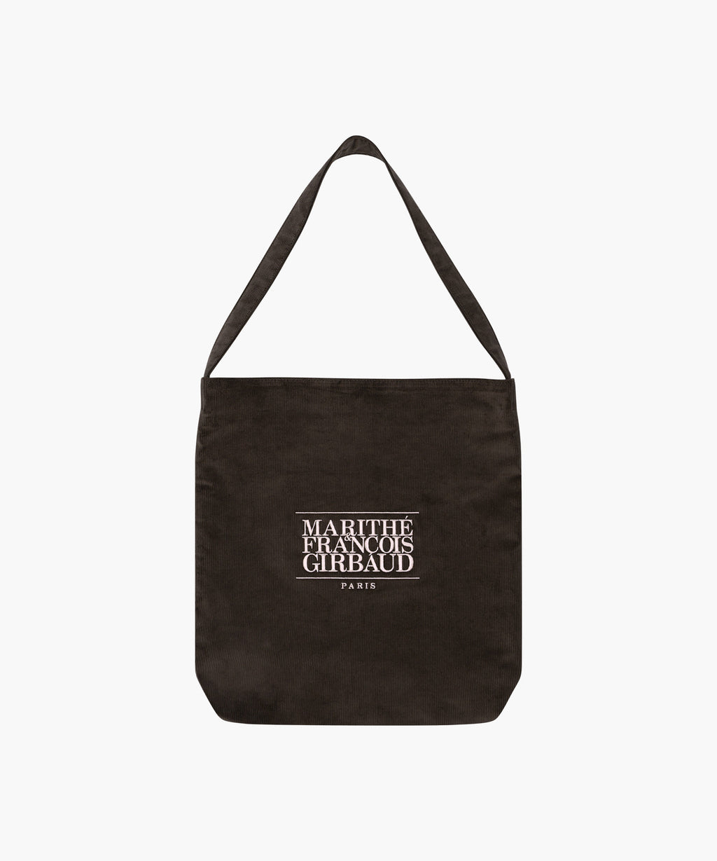 Marithe & Francois Girbaud - Classic Logo Corduroy Bag (Brown) product image 1 | TRAB K-Fashion Australia
