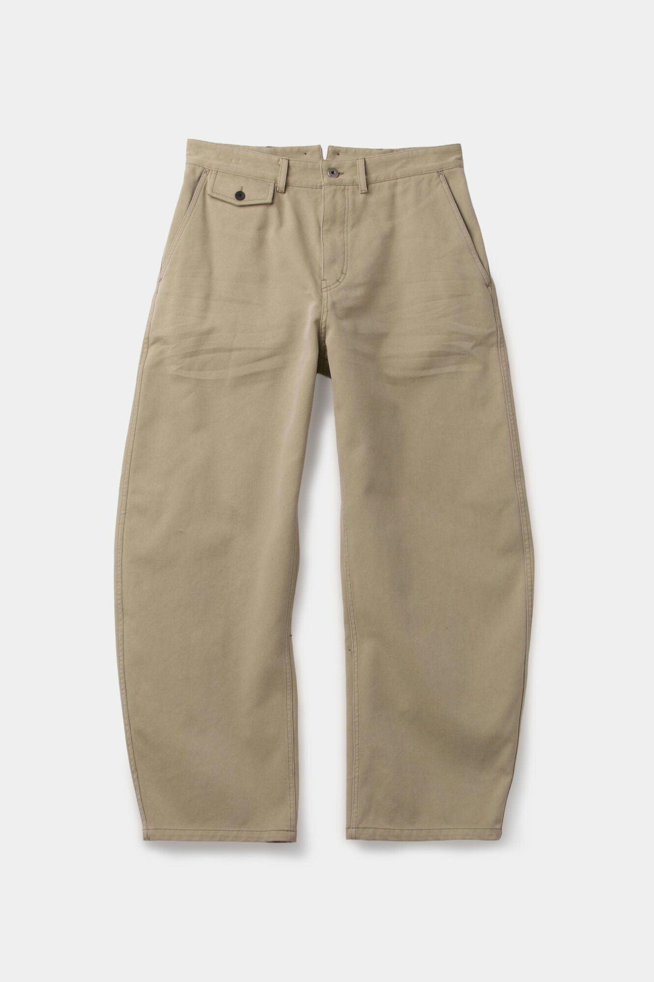 Coor - Cinched Back Embossed Washed Curved Pants (Washed Beige) product image 1 | TRAB K-Fashion Australia