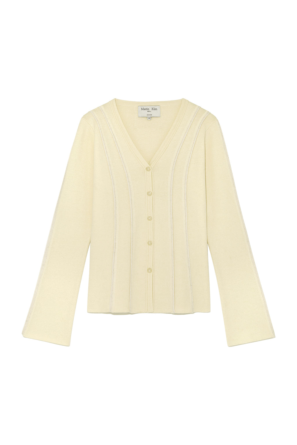 Matin Kim - Cut Line Slim Cardigan (Lime) product image 1 | TRAB K-Fashion Australia